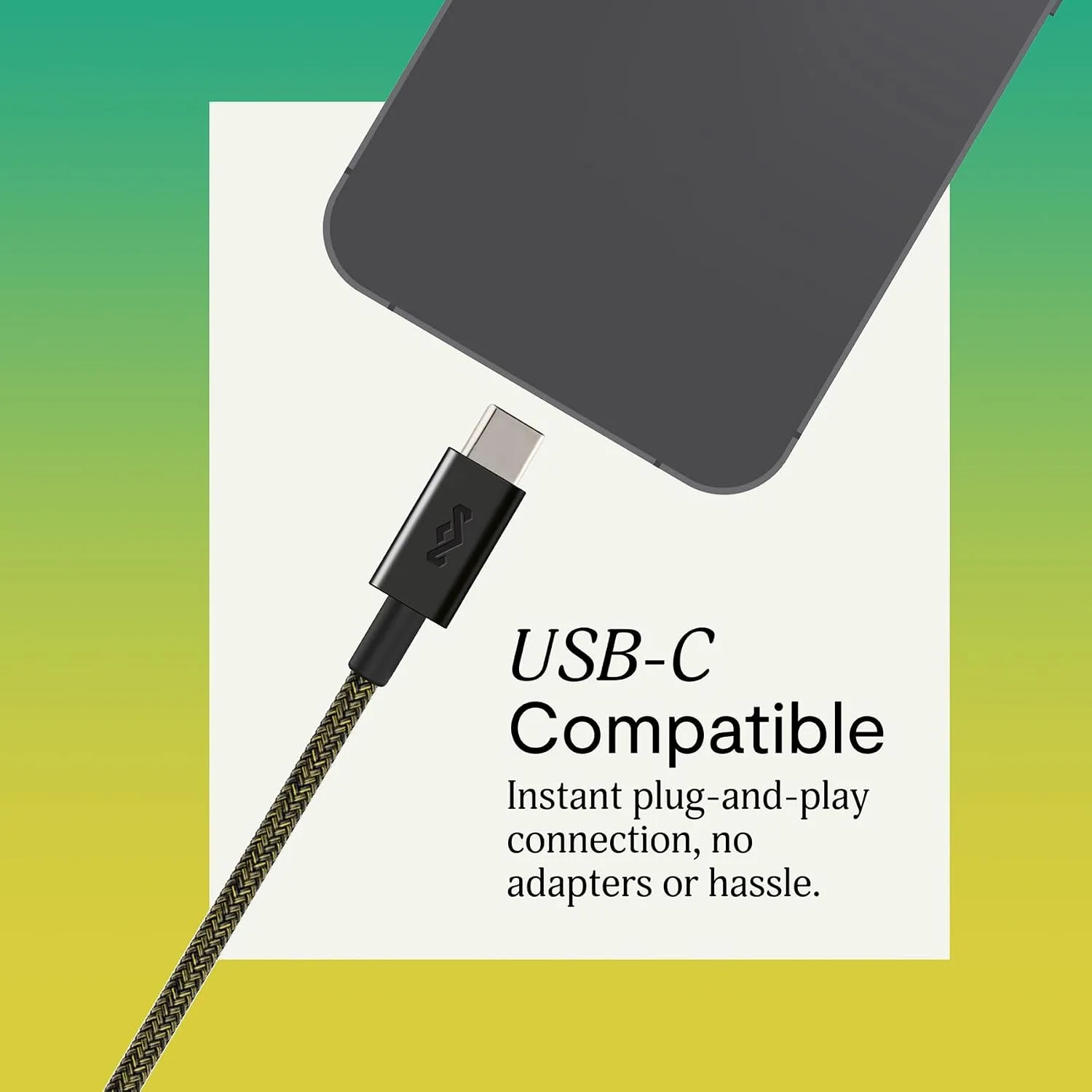 House of Marley Smile Jamaica USB-C Wired Earbuds with Microphone, in-Ear Headphones, 9.2mm Driver, Tangle-Resistant Cable, Plug-and-Play Earphones for Smartphones, Tablets & Laptops (Brass)