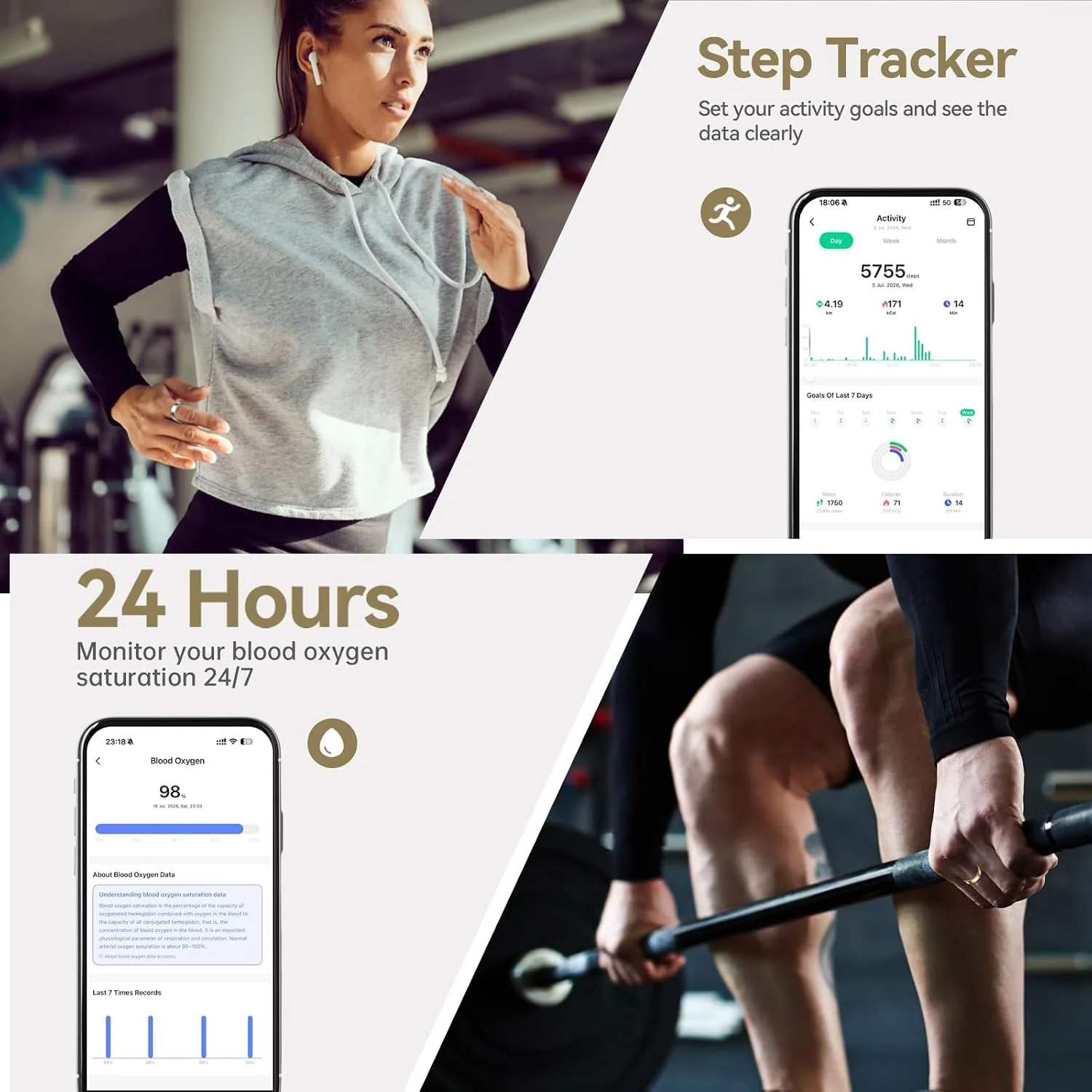 Smart Ring for Women & Men, Fitness Ring with Heart Rate, Sleep Monitor & Stress, IP68 Waterproof Sleep Ring, No APP Subscription (New Silver, 7)
