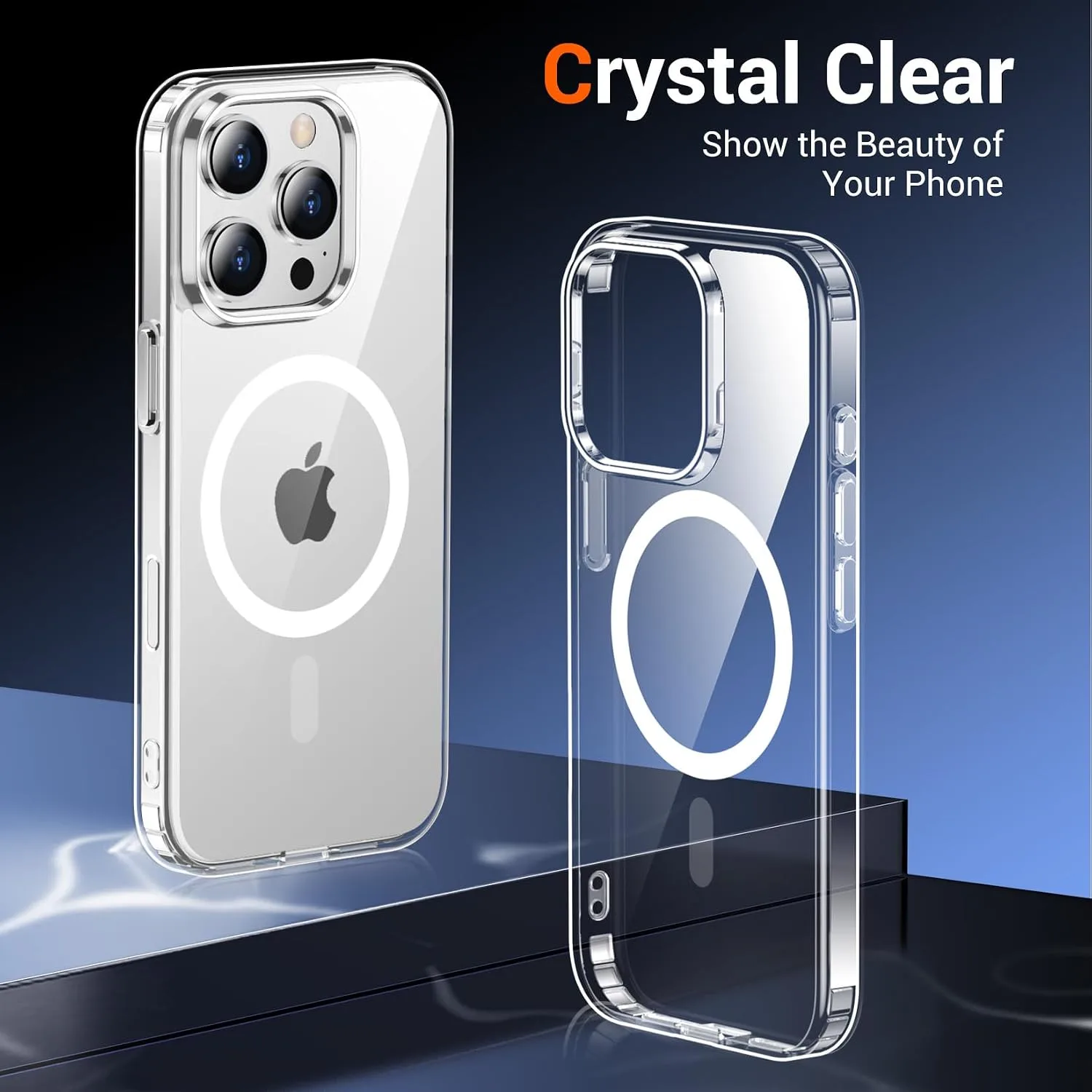 Temdan for iPhone 14 Pro Max Case with Screen Protector Clear