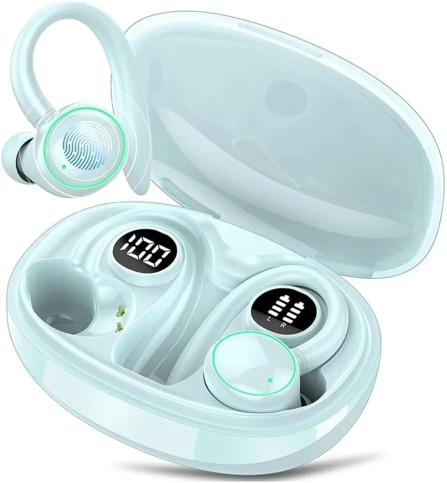 Wireless Earbuds, Bluetooth 5.4 Headphones Sport Over Ear Buds With ENC Mic