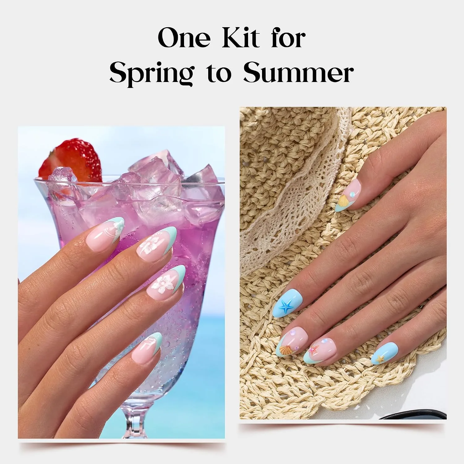 Beetles Press On Nails Kit - Chromatic Reverie, 720pcs 24 Colors 15 Size