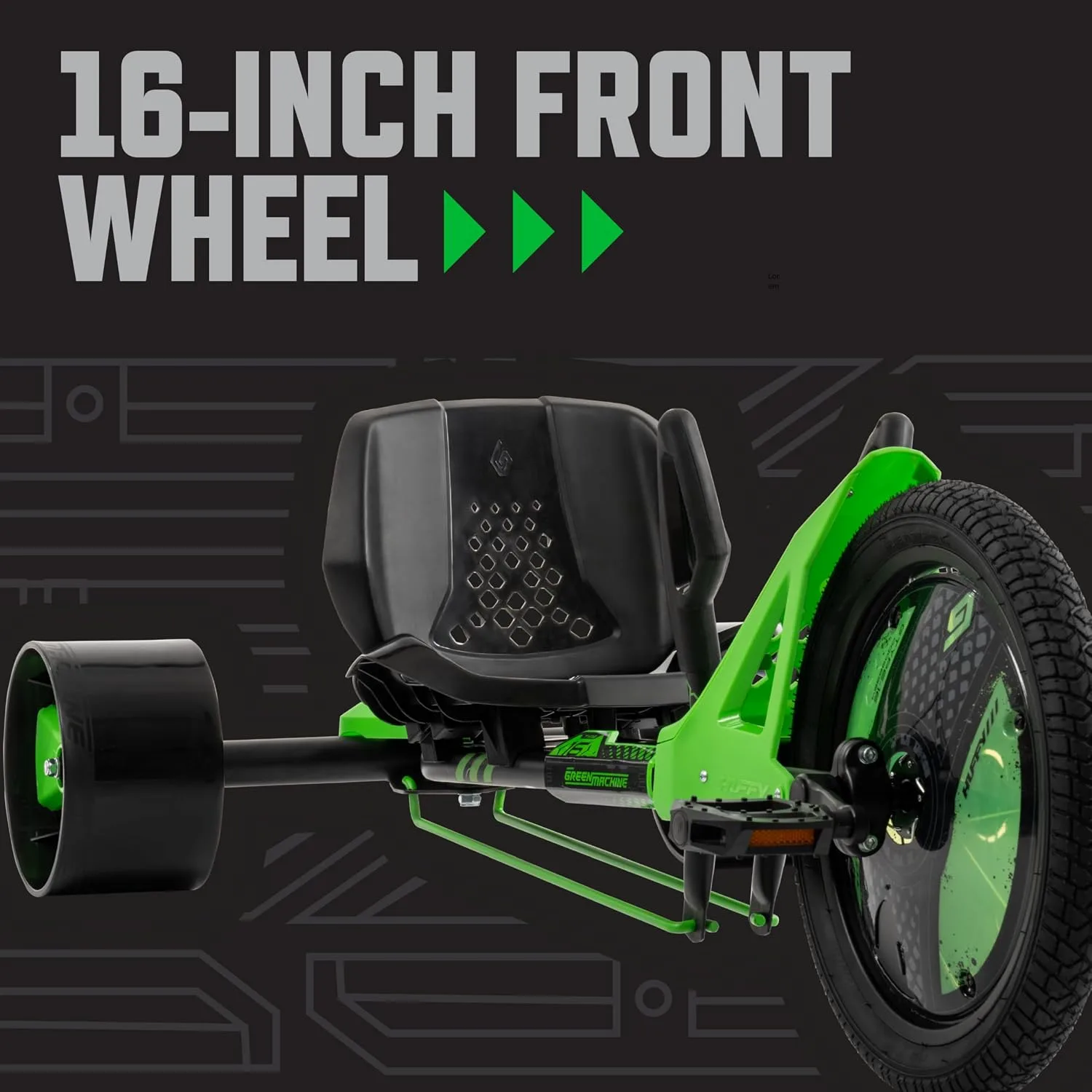Huffy Green Machine 16 Inch Drift Trike, Ages 5-8