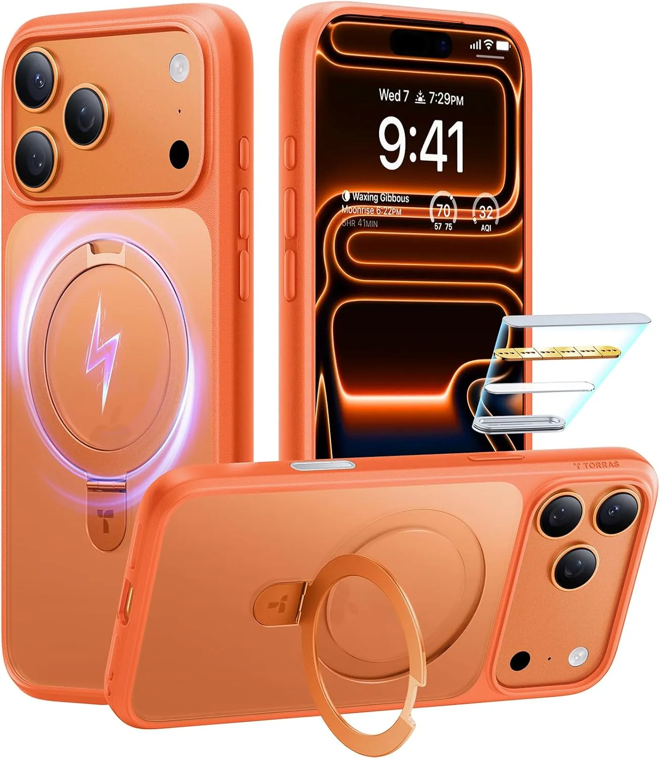 TORRAS Smarter Magnetic Stand for iPhone 17 Pro Max Case Hands-Free Viewing