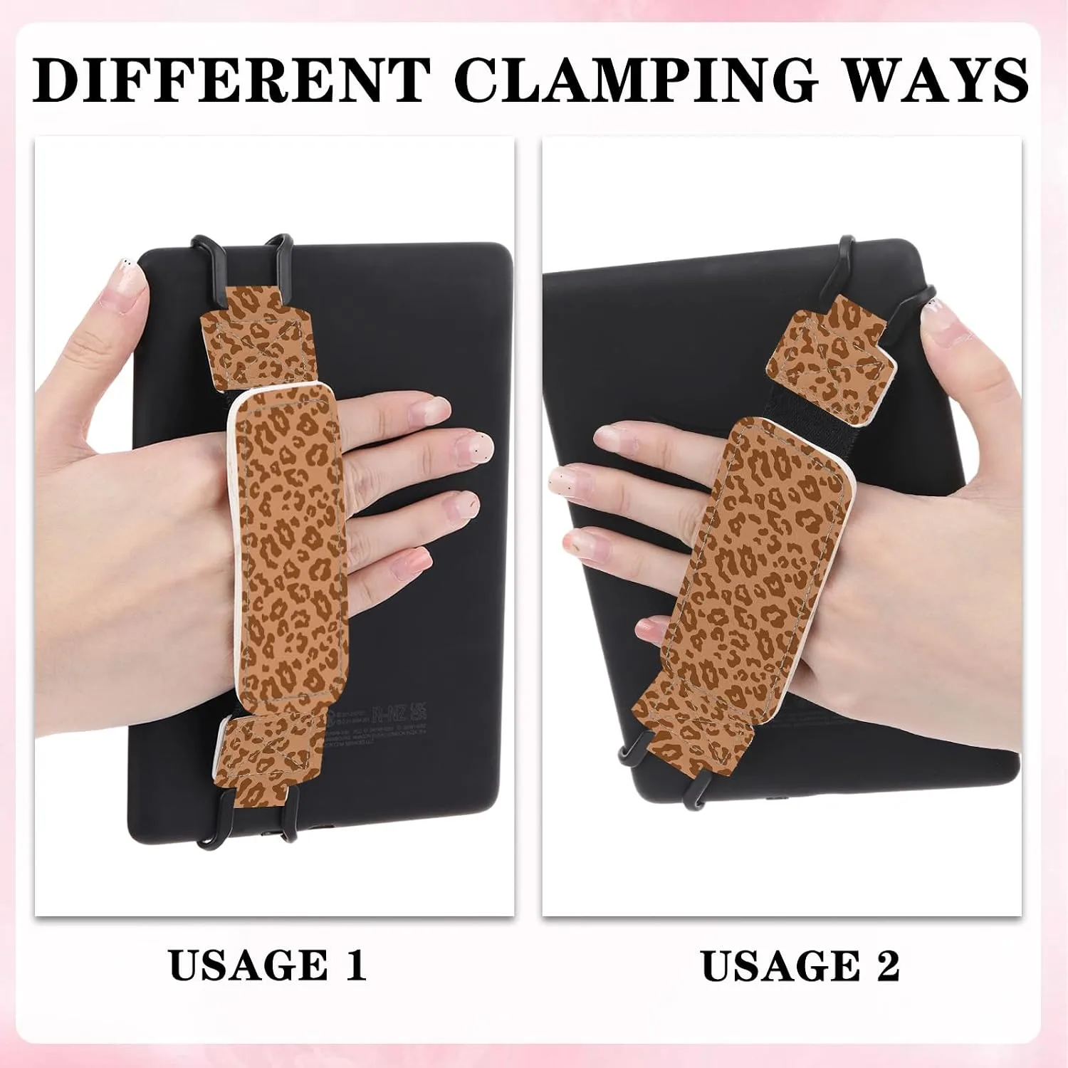 Hand Strap for Kindle Brown Leopard Print