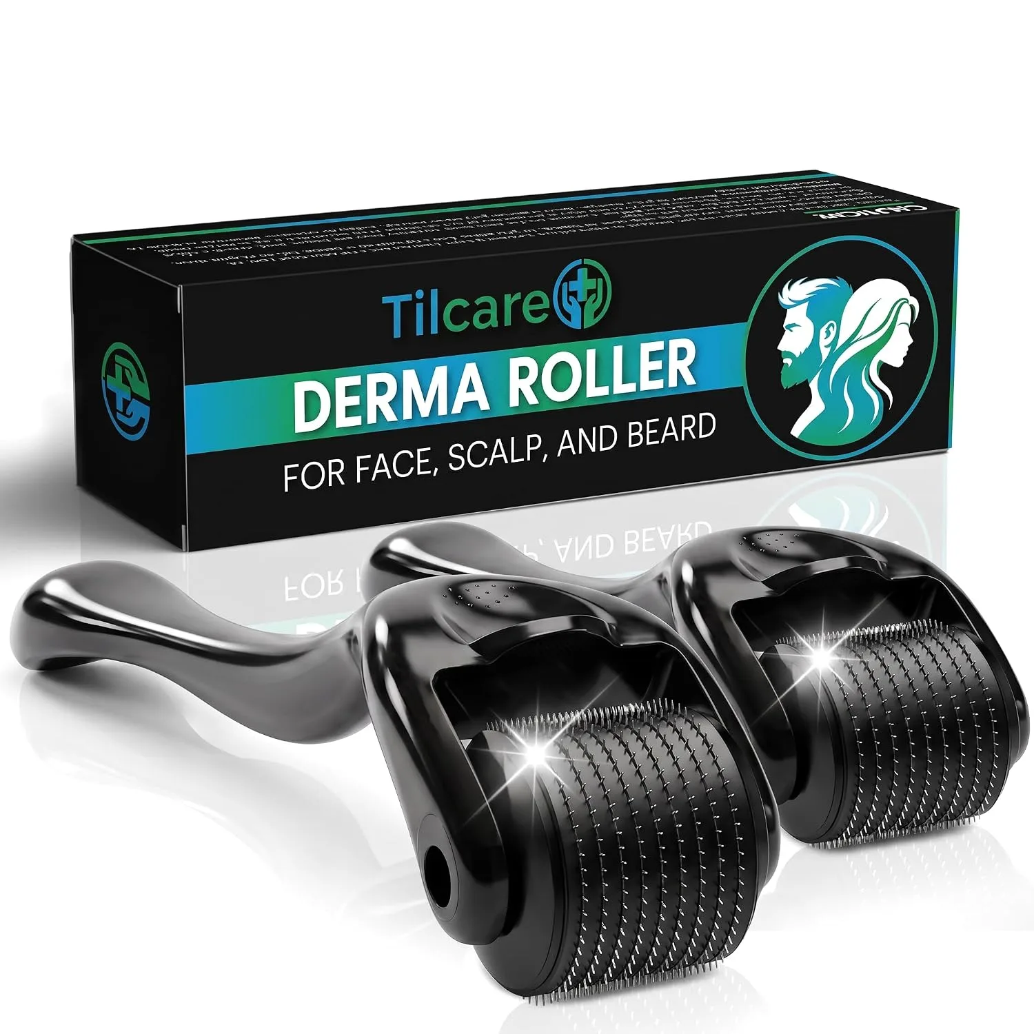 Rodillo Derma para Barba y Cabello Tilcare 0.25mm 2 unidades