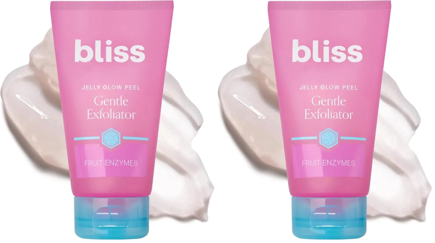 Bliss Jelly Glow Peel™ Gentle Non-Abrasive Cleanser and Exfoliator With Fruit Enzymes - 4 Oz - Nourishes and Hydrates Skin - Clean - Vegan & Cruelty Free (Pack of 2)