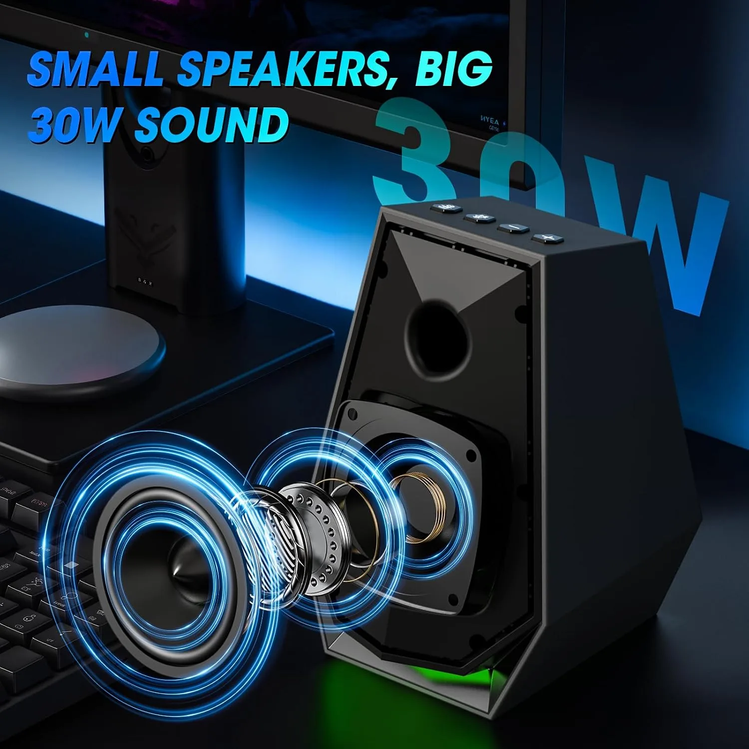 BESTISAN Computer Gaming Speakers for Desktop PC