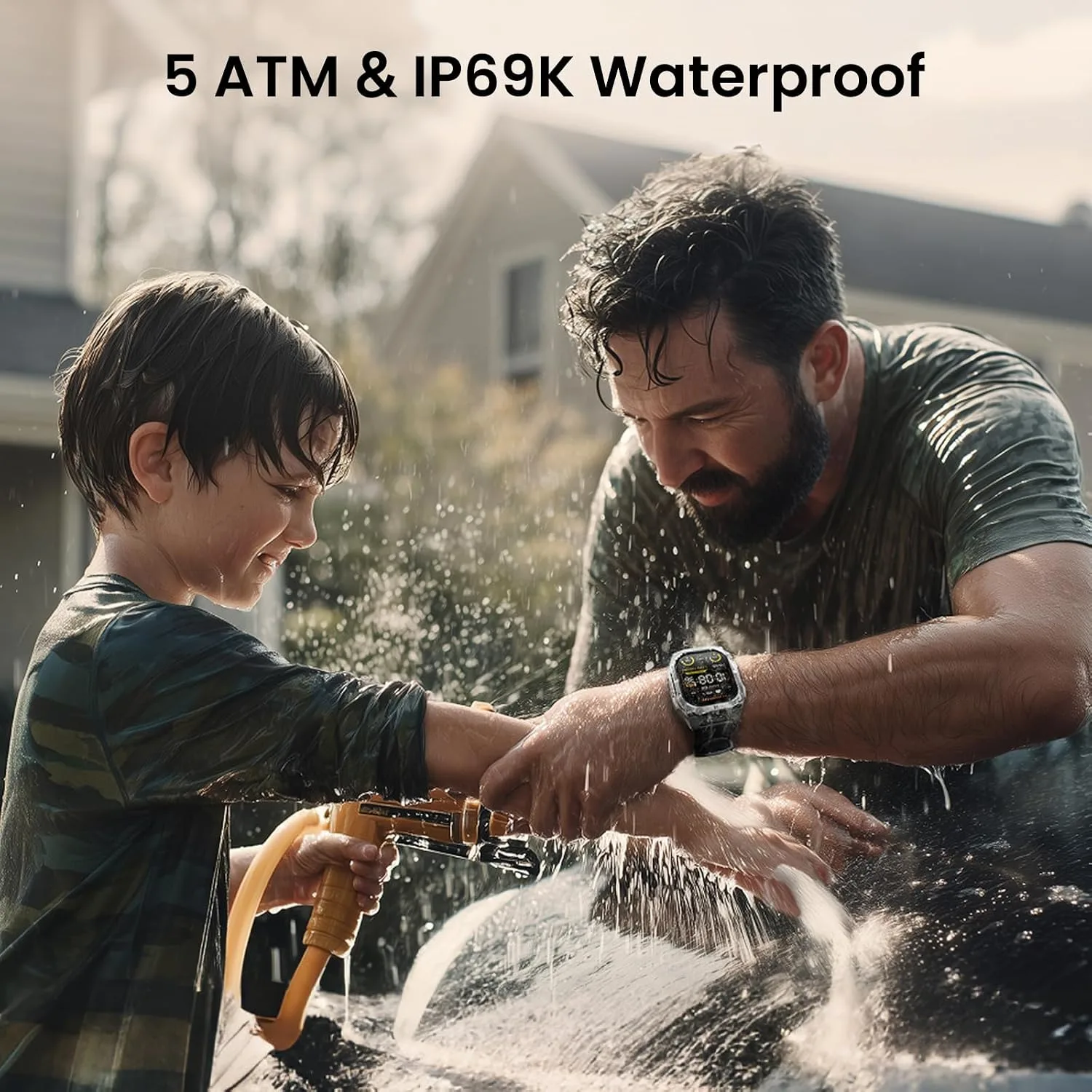 KOSPET Tank M4C Smart Watch with GPS, 5ATM/IP69K Waterproof, LED Flashlight