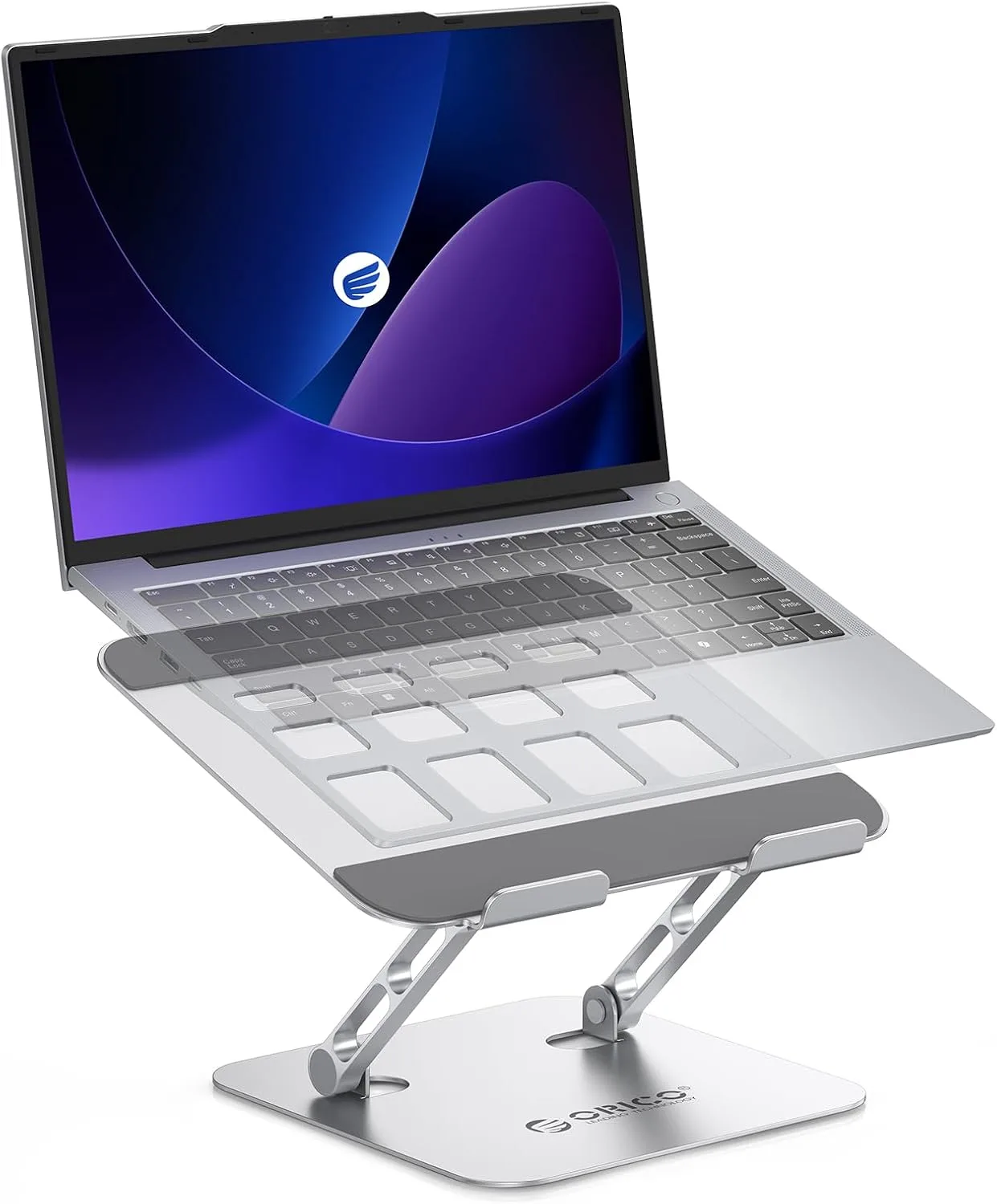 ORICO Ergonomic Laptop Stand for Desk, Height Adjustable Riser, ST11-Silver