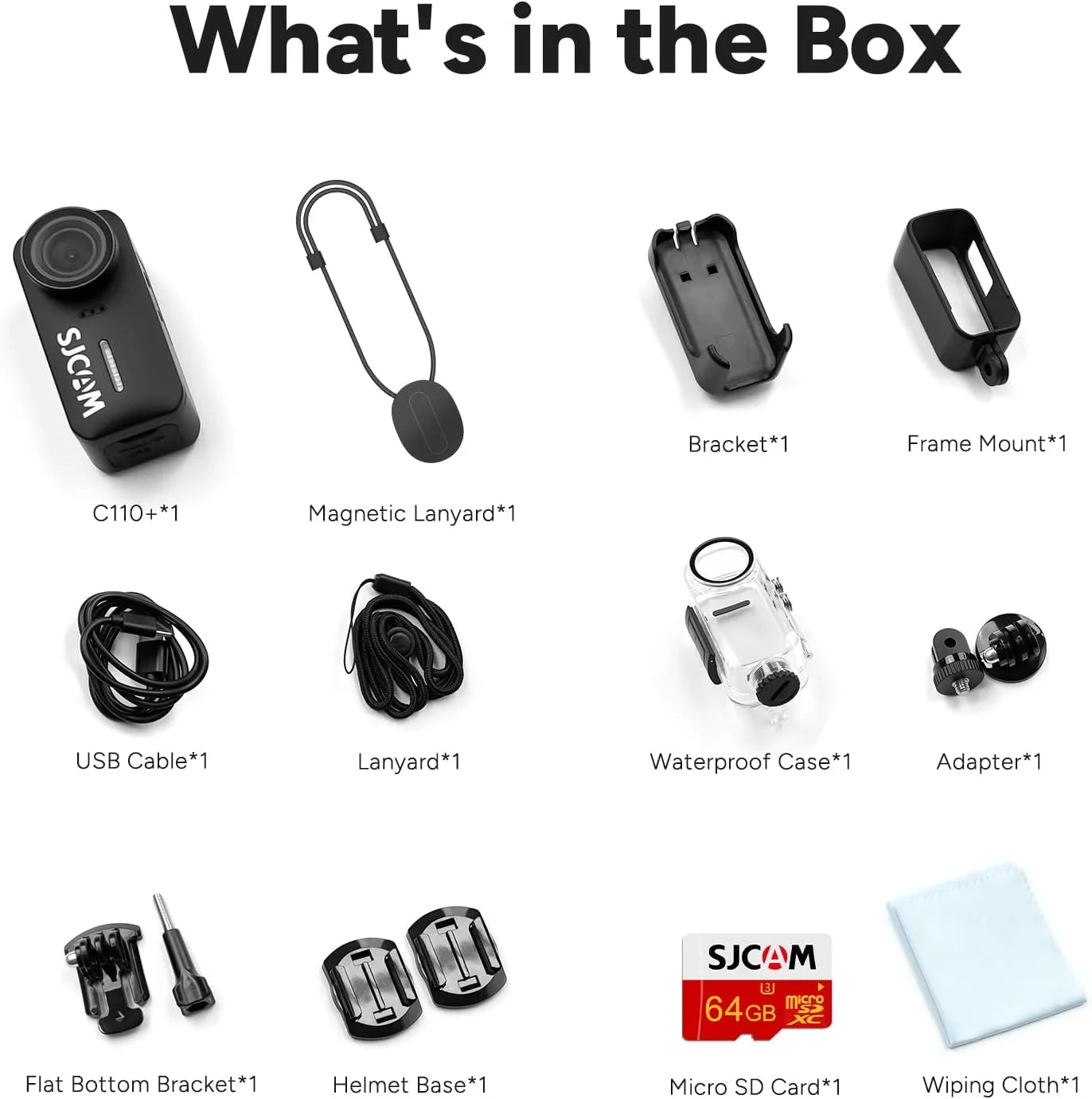 SJCAM C110 Plus 4K Action Camera, Mini Magnetic POV Body Cam