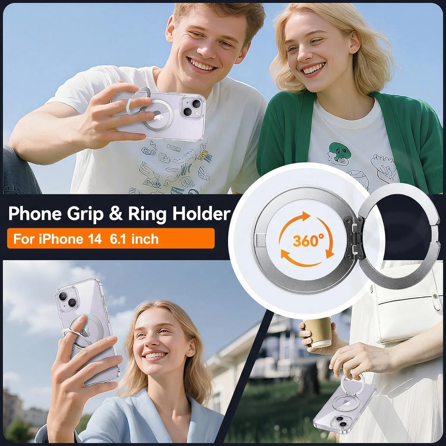 toushion 3 in 1 for iPhone 14 Case Stand