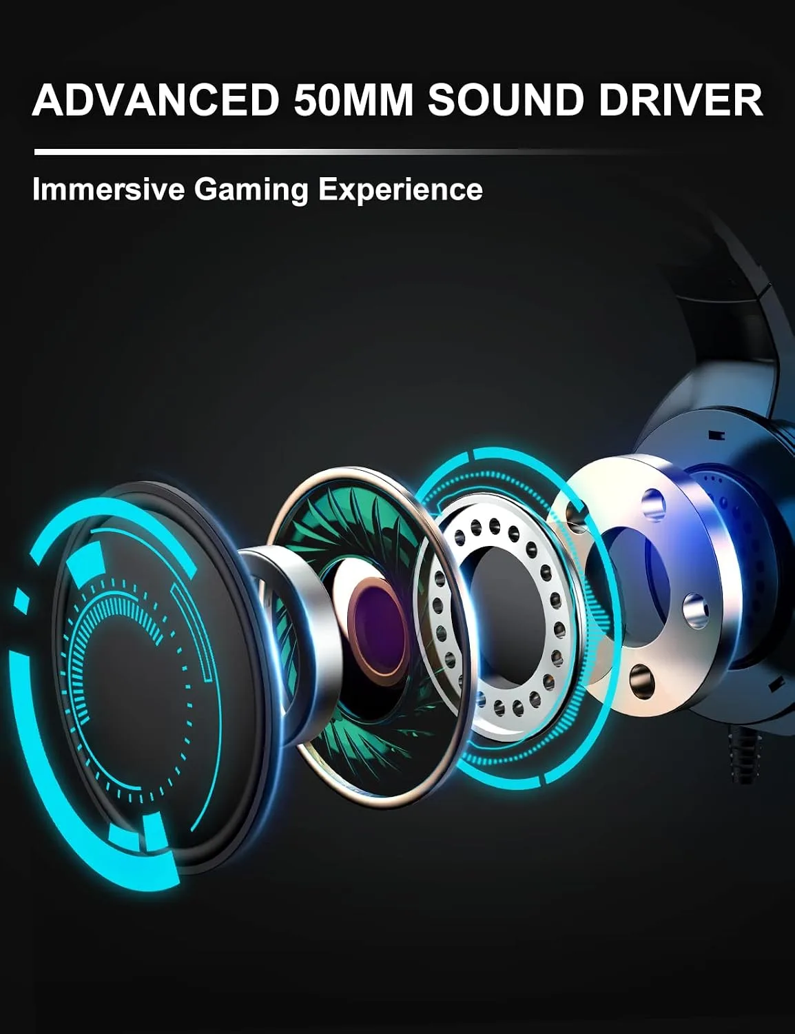 ZIUMIER Wired Gaming Headset for PC, PS5, PS4, Xbox Series X|S