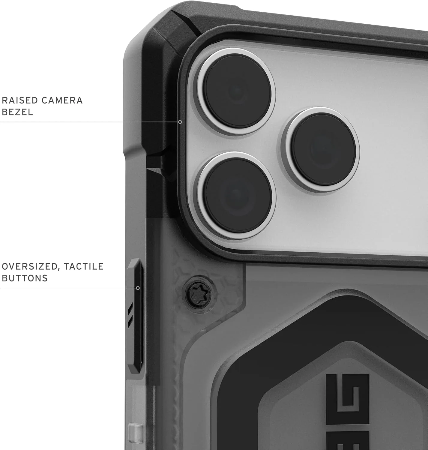 UAG Pathfinder Clear for iPhone 18 Pro Max Case/17 Pro Max, Ash/Black