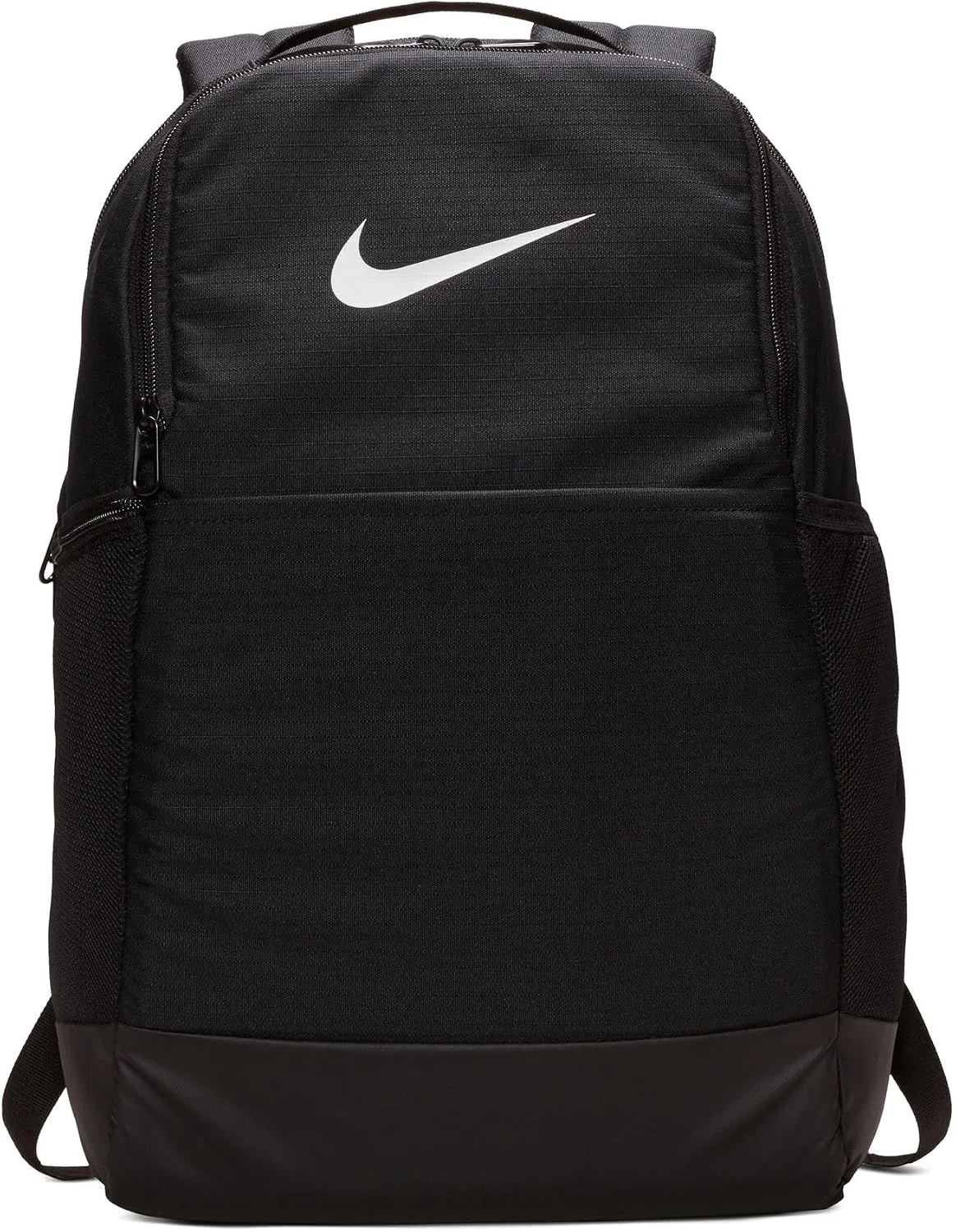 Nike Brasilia Medium Training Backpack for Women and Men with Secure Storage & Water Resistant Coating, Black/Black/White