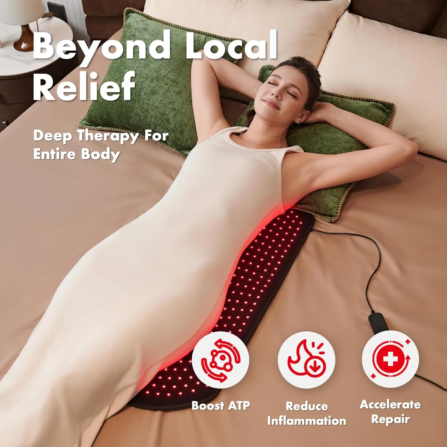 ALLOLO Red Light Therapy for Body, 3 in 1 LEDs Red Light Therapy Belt