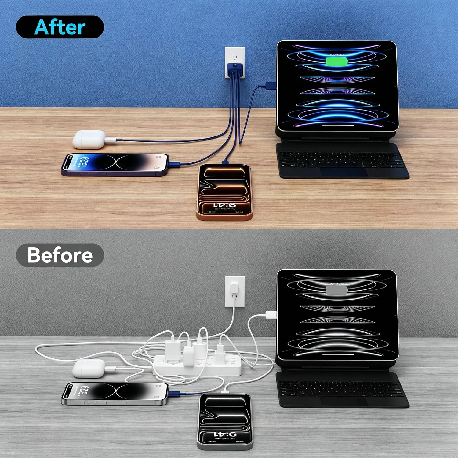 USB C Charger Block Multiple Ports Wall Charger Fast Phone Charging Blocks