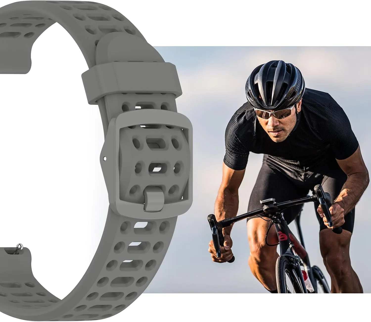 Watch Band for Coros PACE 2/APEX 2/APEX 42mm, 20mm Quick Release Silicone Replacement Band
