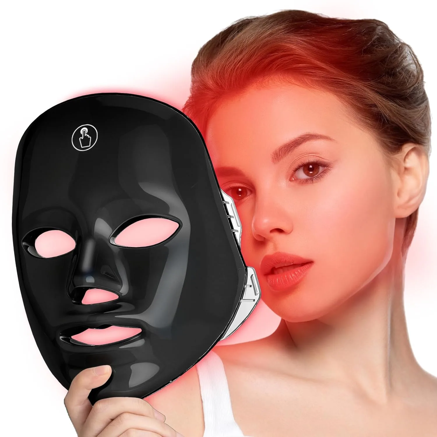 SUERBEATY Red Light Mask For Face, 7-1 Colors Red Light Face Mask