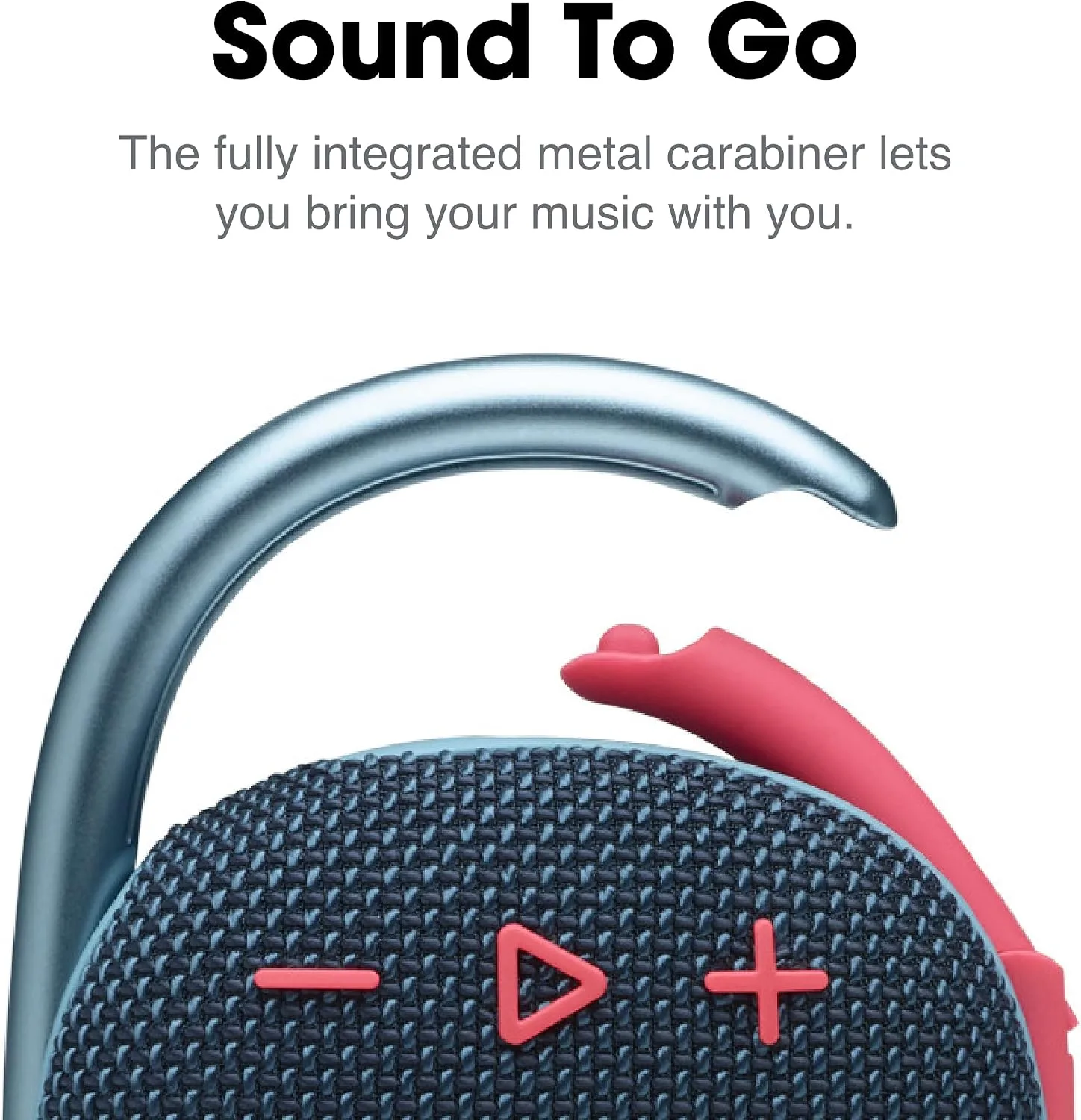 JBL Clip 4, Blue/Coral - Portable Bluetooth 5.1 Speaker - Up to 10 Hours of Play - Waterproof & Dust Resistant - Includes Noise & Echo-Canceling Speakerphone