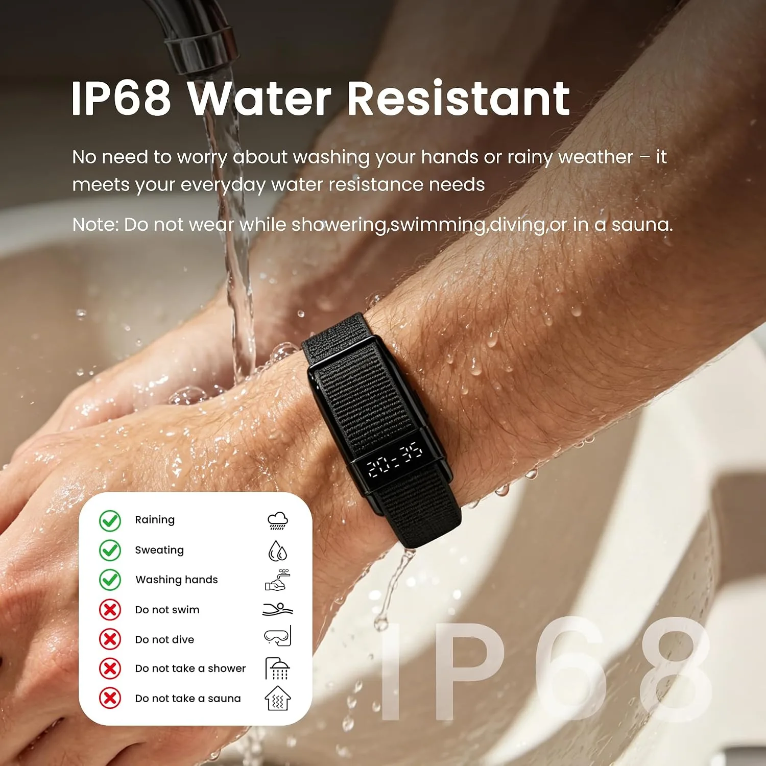 Smart Bracelet for Men Women Health Band Activity Fitness Tracker