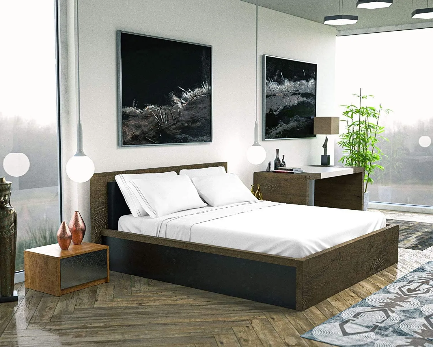 DREAMCARE King Size Sheets Set - 6 pcs Breathable Cooling Sheets King Size
