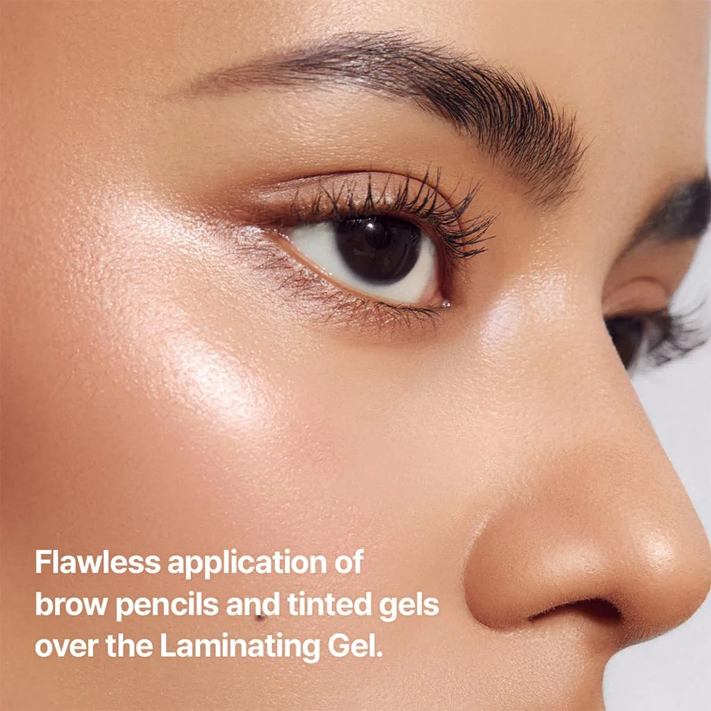 Espoir Laminating Eyebrow Clear Gel, Easy Shaping with Uniquely Designed Applicator, Long-Lasting & Smudge-Free, Non-Sticky and Lightweight Formula, Natural Look, Vegan, 0.1 fl oz