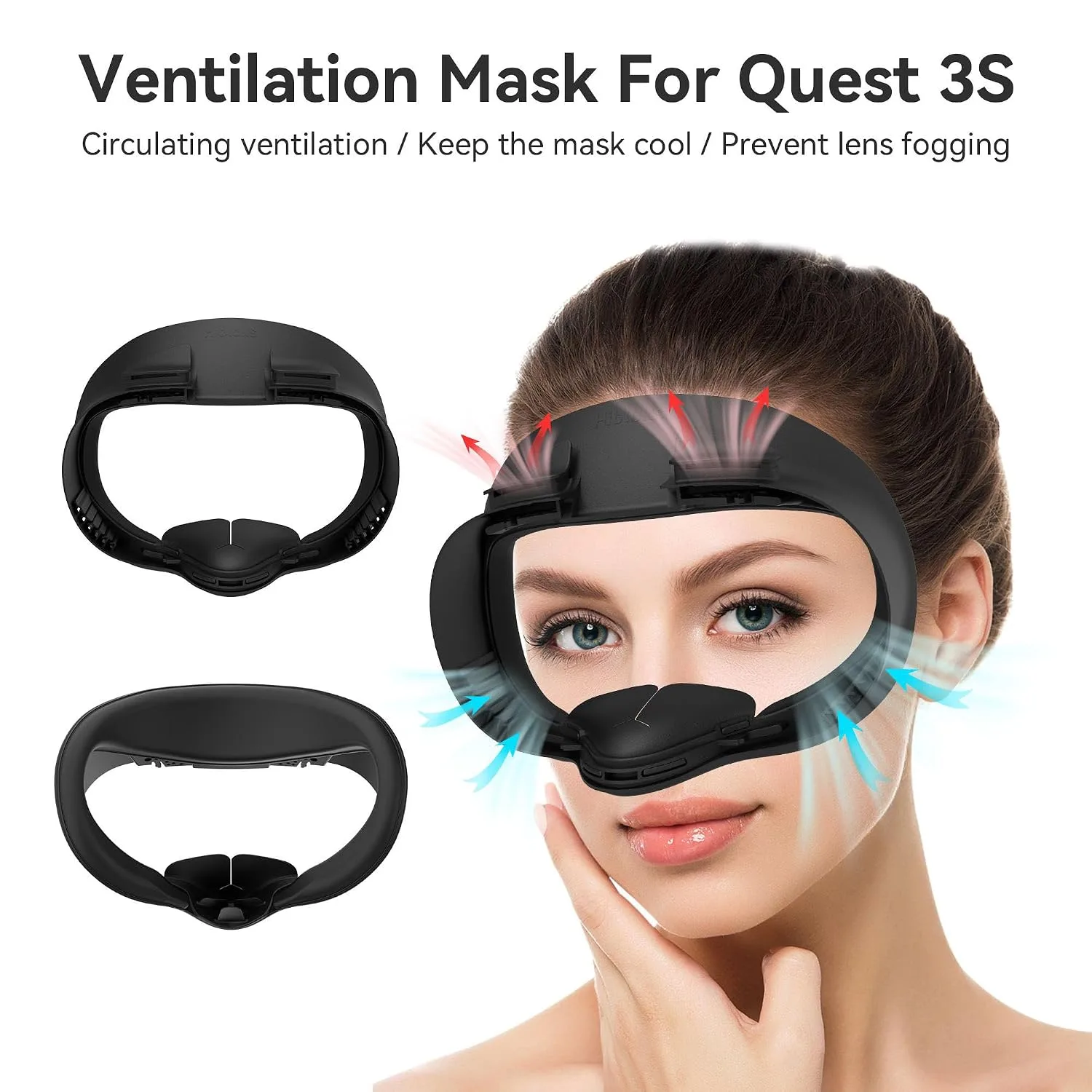 HiBloks Facial Interface with Cooling Fan for Meta Quest 3S Accessories