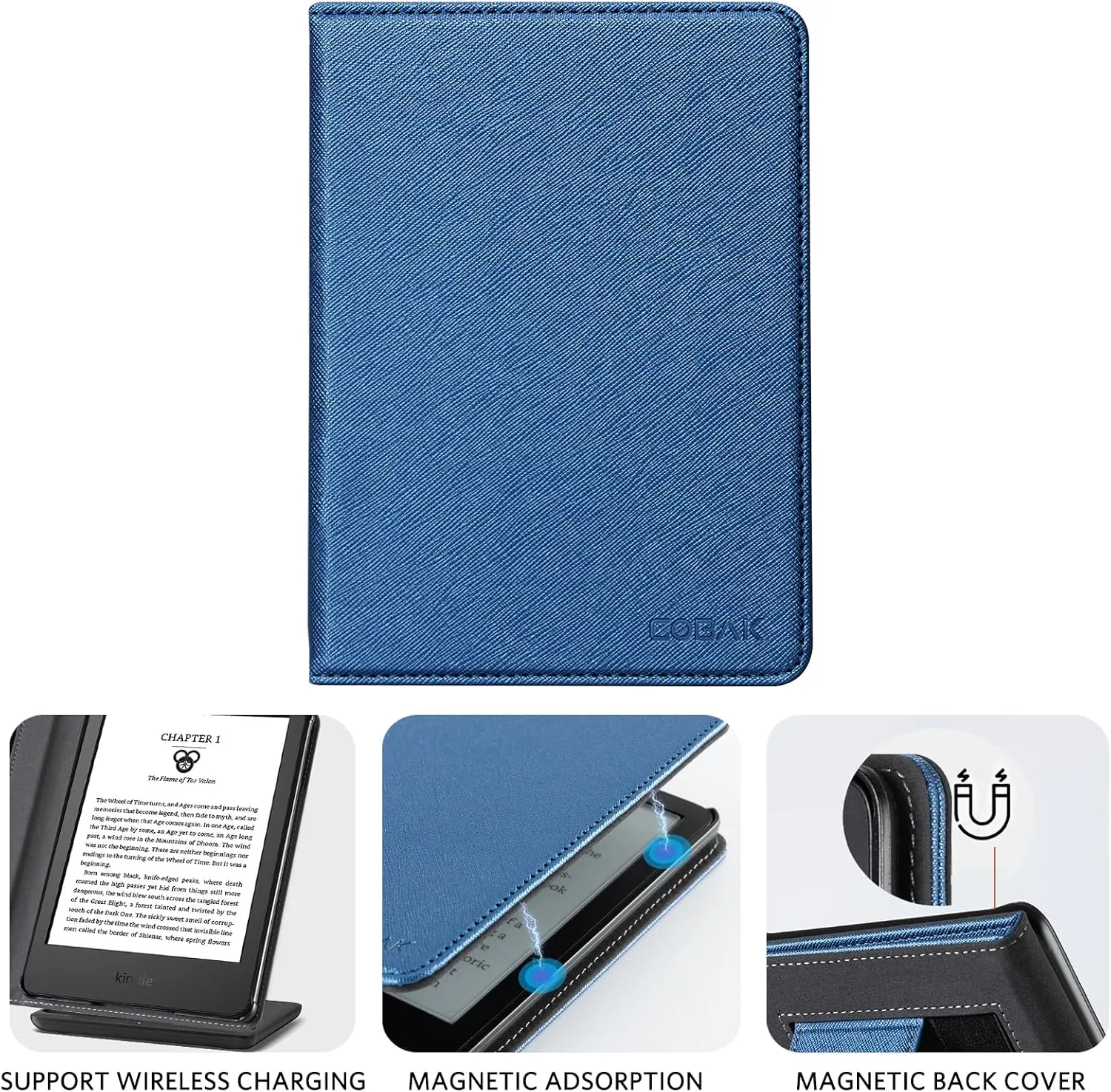 CoBak Case with Stand for for 6" Kindle (2024 & 2022, 11th Gen)