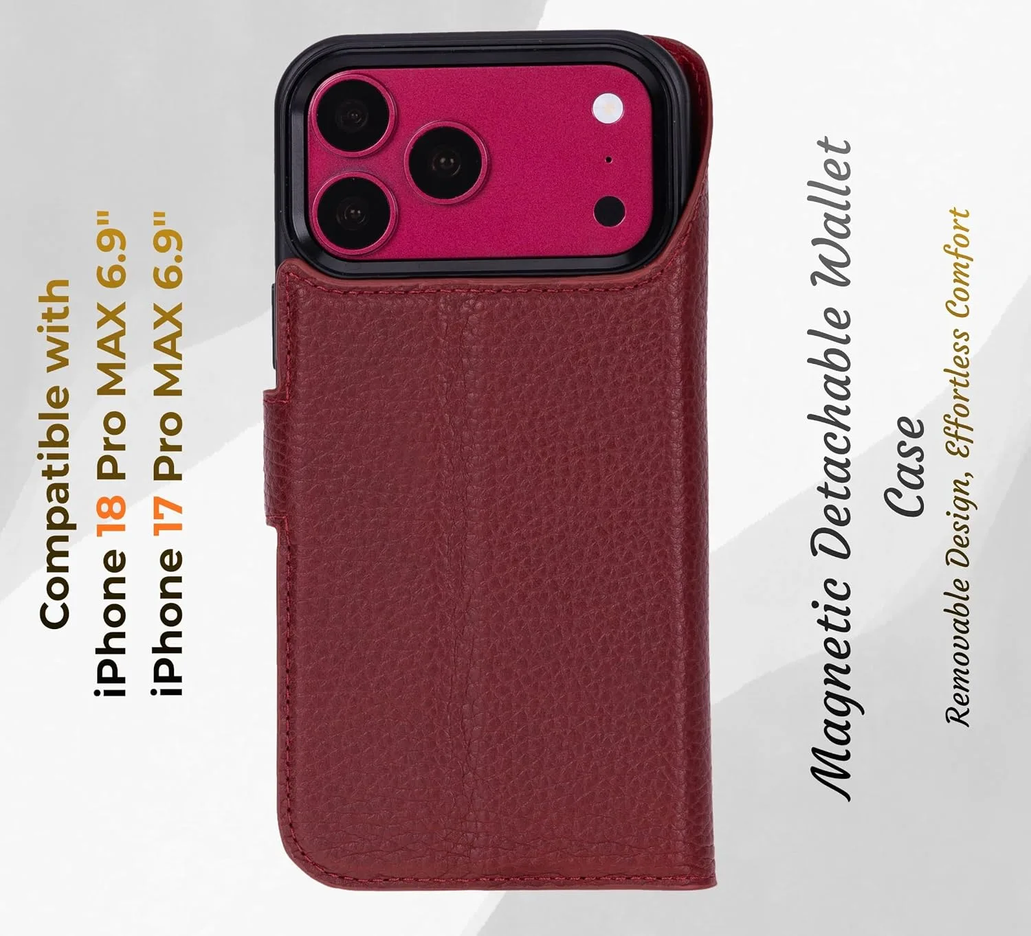 VENOULT Leather Wallet Case for iPhone 18 Pro MAX, Compatible with MagSafe