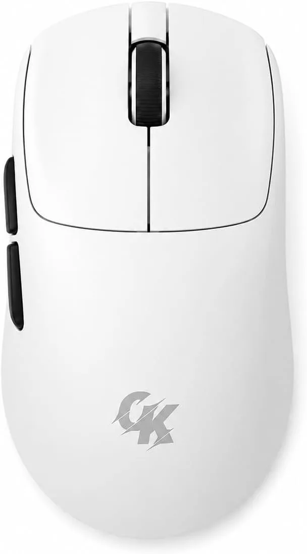 Gamakay GX1 PRO Silent Wireless Gaming Mouse (White, Silent Switch)