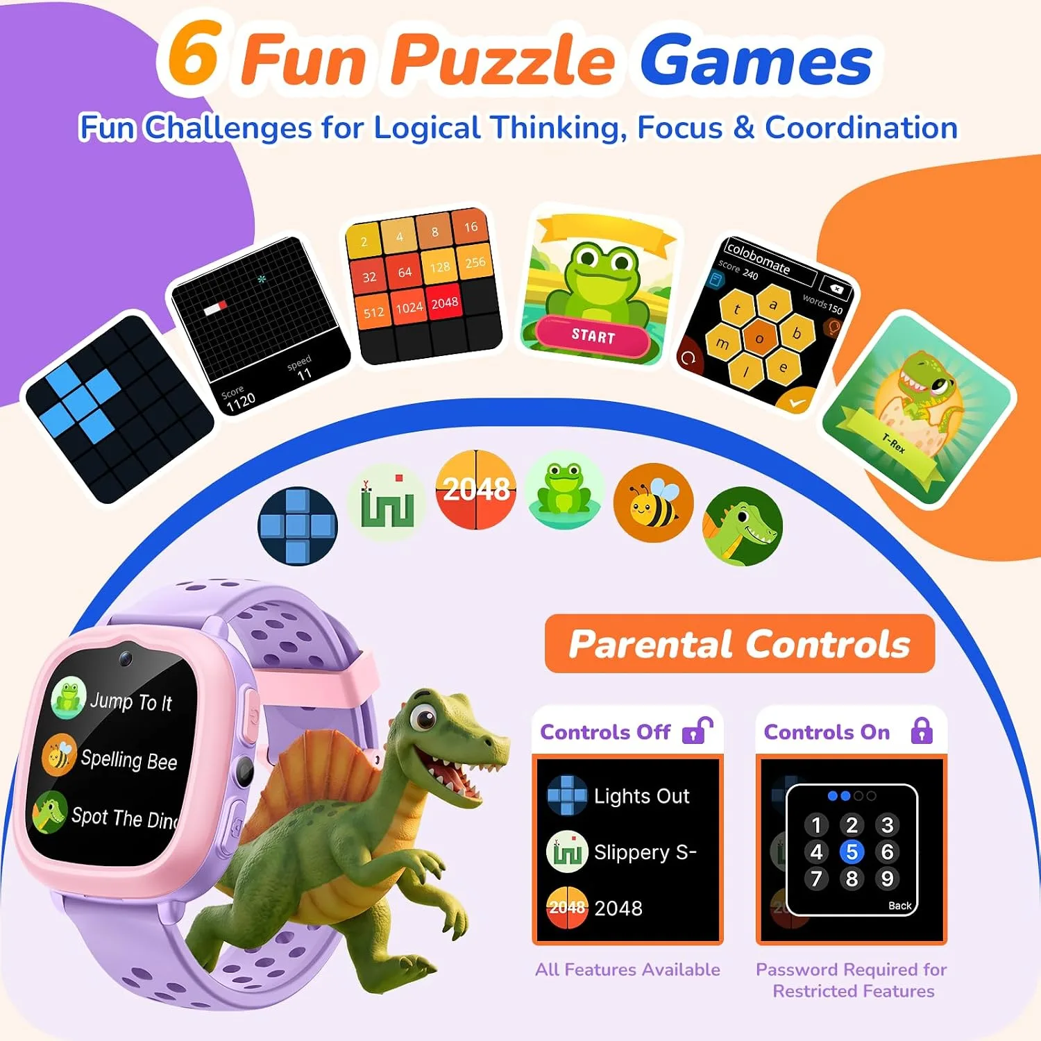 Gydom Kids Smart Watch, Birthday Gift Toy for Girls and Boys Ages 4-12