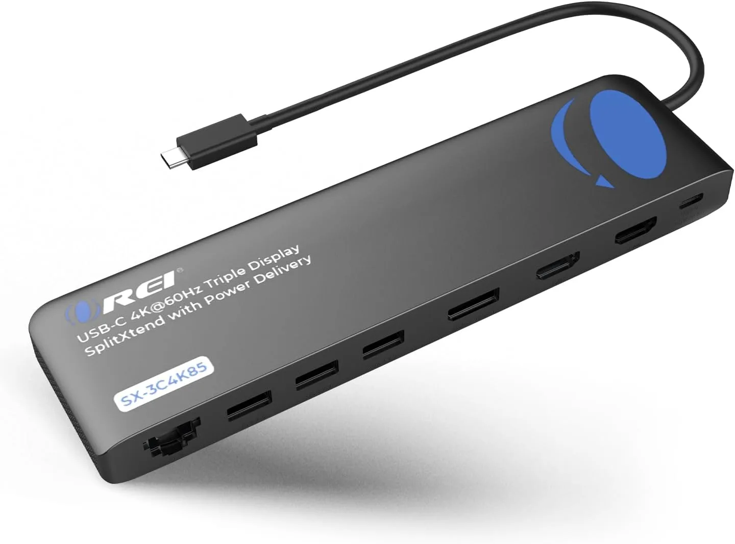 OREI USB C Docking Station Triple Monitor, SplitXtend 12-in-1 Laptop Dock
