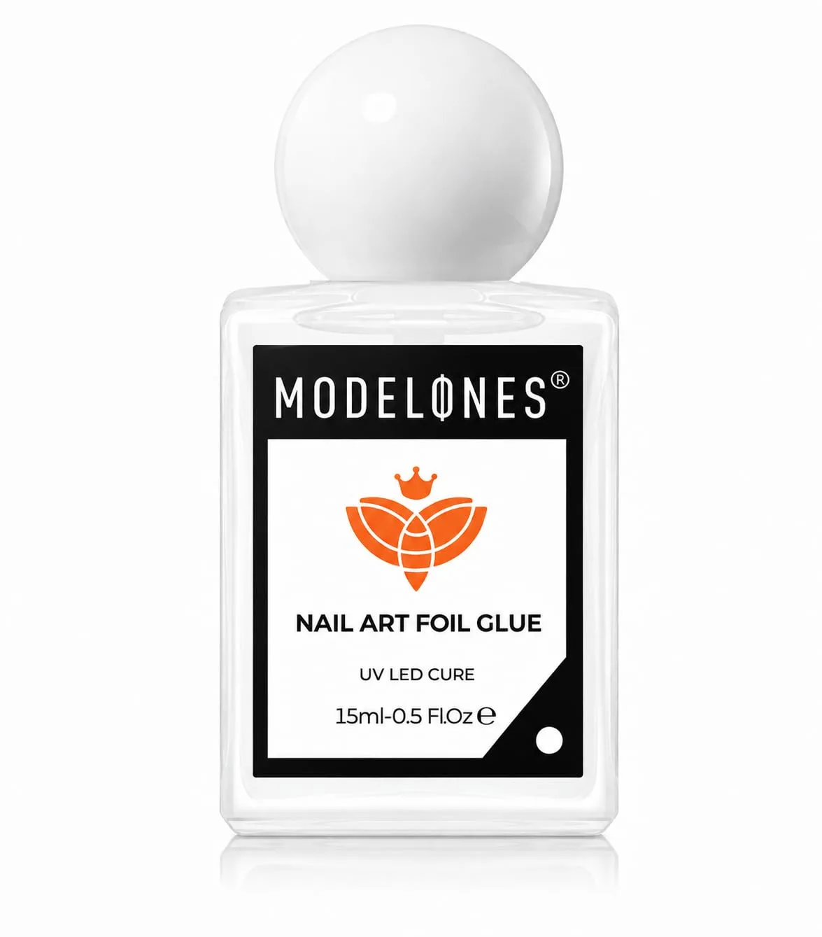 modelones Gray French Tip Nail Foil Transfer Glue Gel Polish