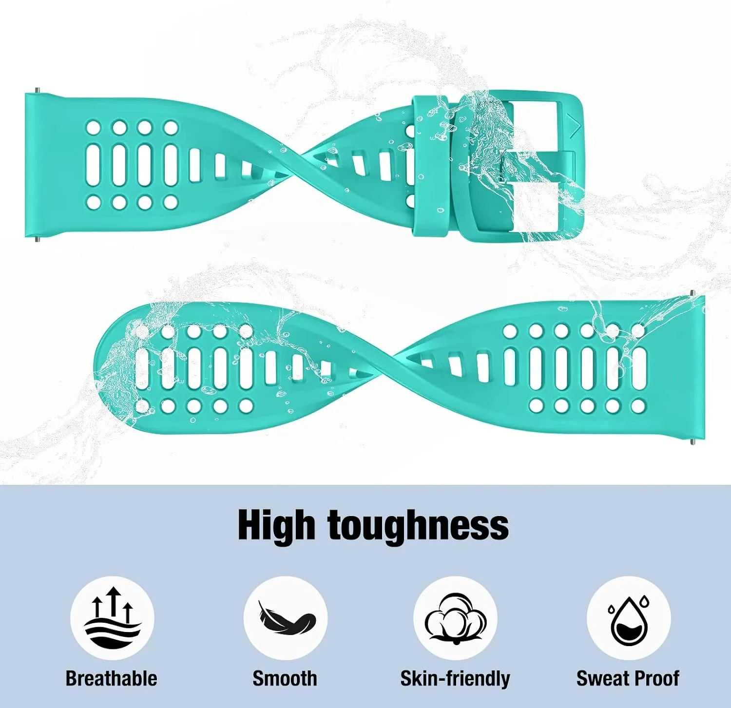 Watch Band for Coros PACE 2/APEX 2/APEX 42mm, 20mm Quick Release Silicone Replacement Band