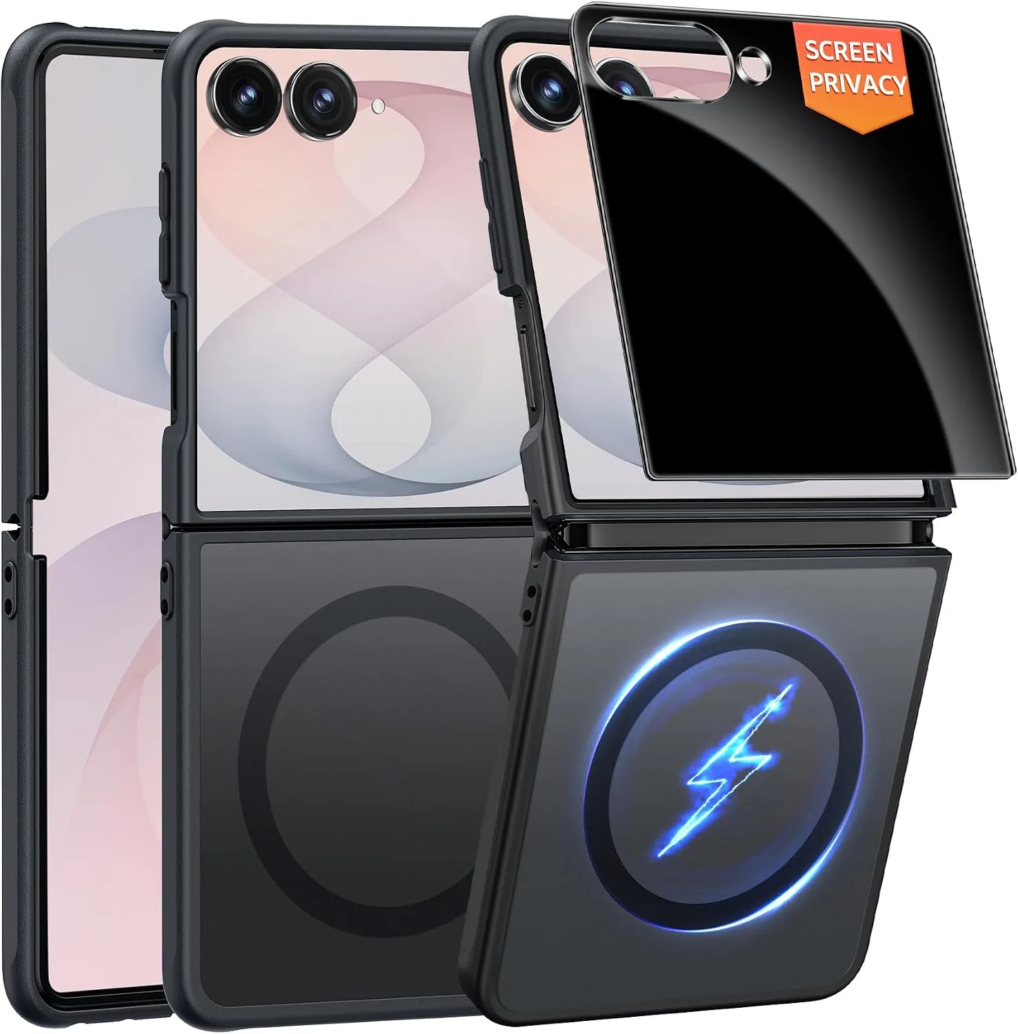 for Samsung Galaxy Z Flip 8 Case with Privacy Screen Protector