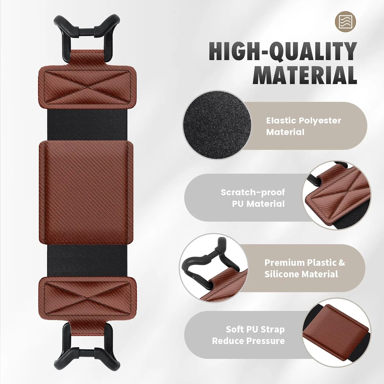 MoKo Soft Hand Strap for 6-8" Kindle eReaders Fire Tablet Kindle/Kobo/Voyaga/Lenovo/Sony Kindle E-Book Tablet, Black High-Elasticity Versatile Hand Strap Lightweight Finger Grip Holder, Vintage Twill
