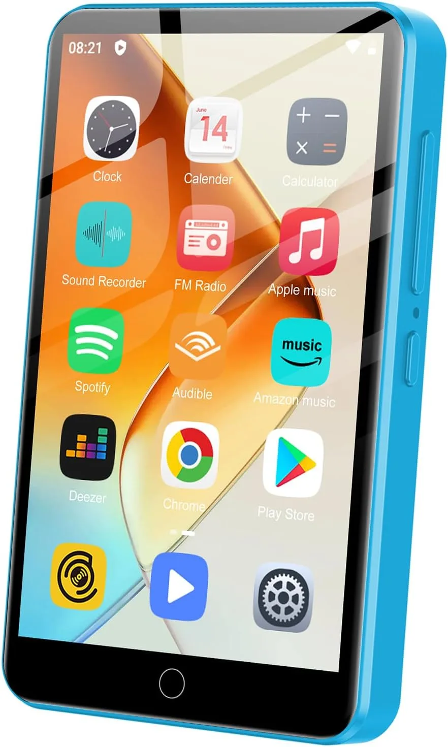 MP3 Player with Bluetooth and WiFi, ZAQE 80GB Storage & Android OS, 4" Touch Screen, FM Radio, Kids MP3 & MP4 Player with Spotify Google Play Store, Portable Media Player