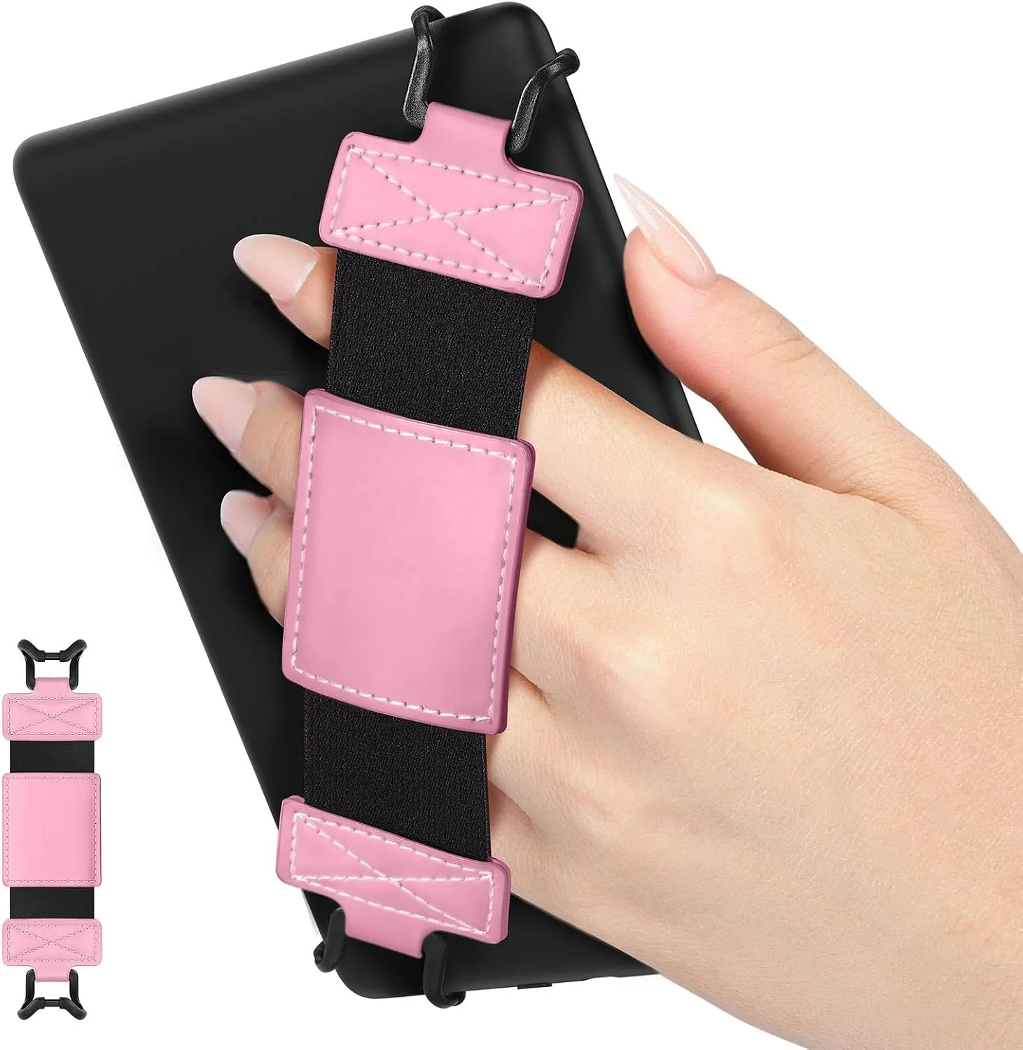 MoKo Soft Hand Strap for 6-8" Kindle eReaders Fire Tablet, Pink