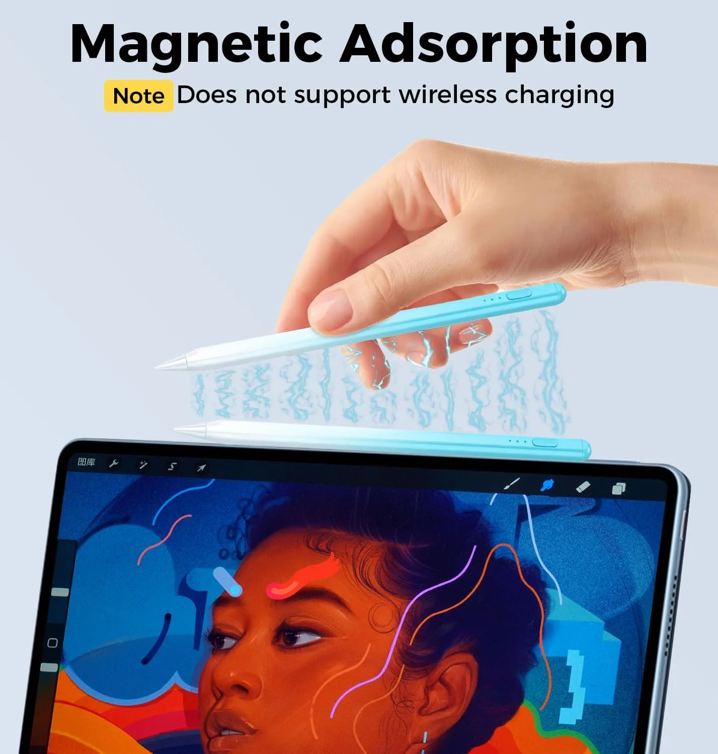 Stylus Pen for iPad 11th/10th/9th Generation,Fast Charge Apple Pencil Alternative,Palm Rejection,Tilt Sensitivity,Compatible with iPad 11/10/9/8/7/6th,Pro M4/13''/12.9"/11", Air M3/M2/5/4/3, Mini 6/5