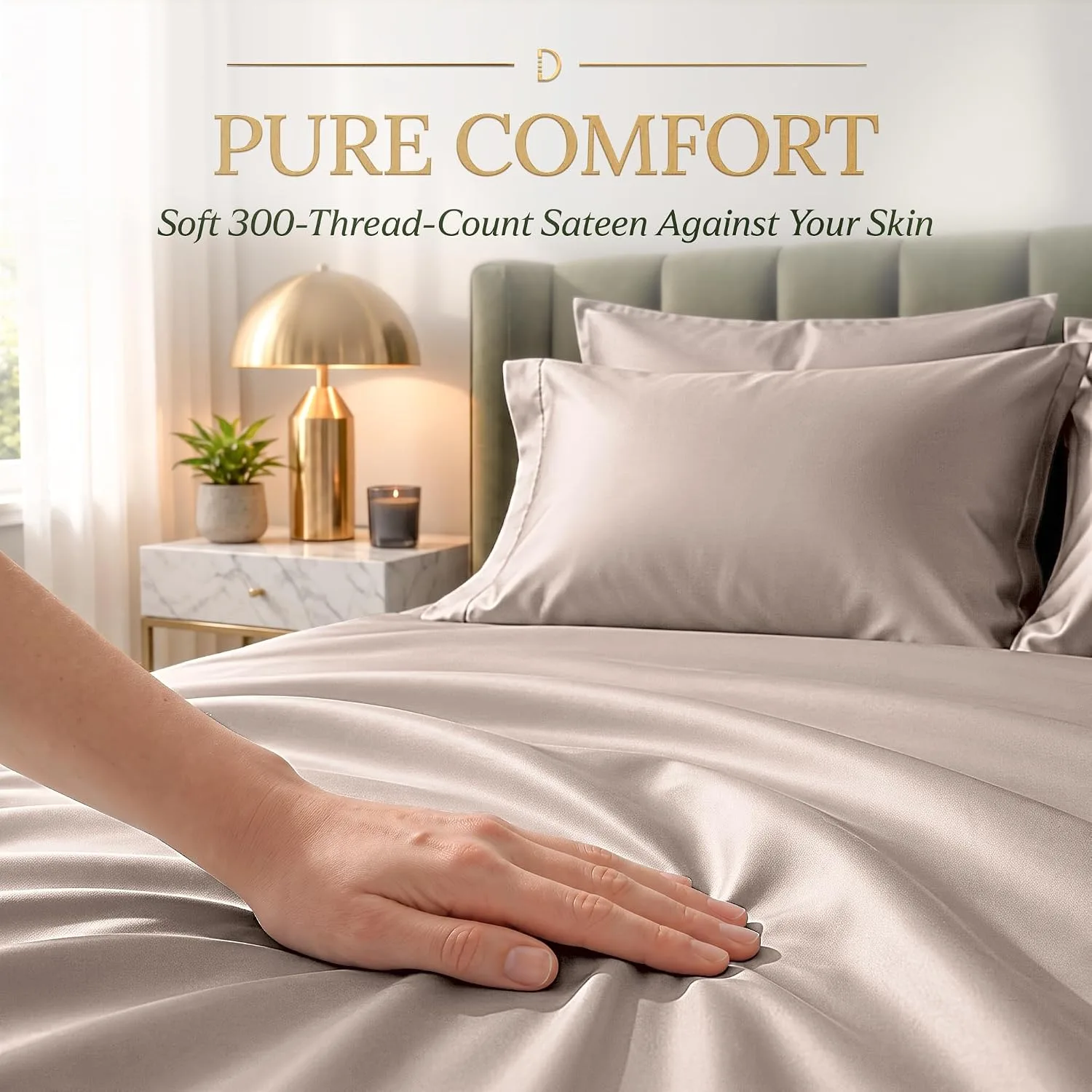 DECOLURE 100% Viscose from Bamboo Sheets King Size | 6 Pc Cooling Bed Set