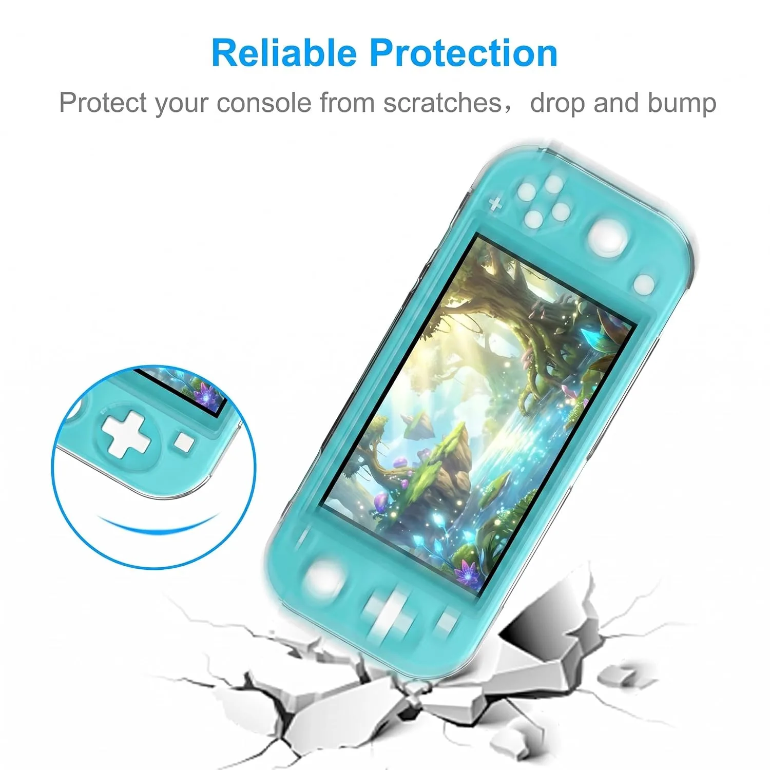 FYOUNG Switch Lite Cover Case,Crystal Hard Protective Shell for Switch Lite