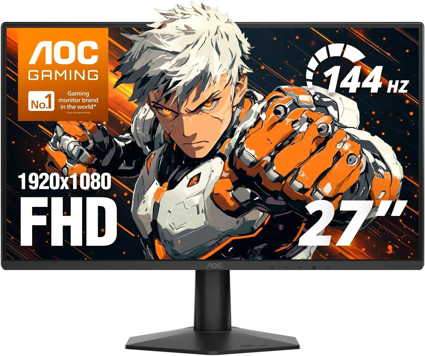 AOC 27 Inch Gaming Monitor FHD 144Hz Fast IPS 0.5ms HDR, 27G51F