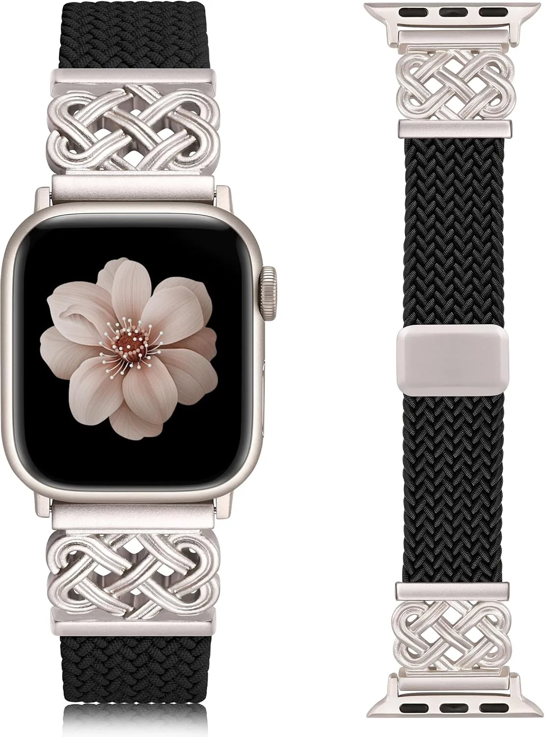 Correa trenzada elástica con cierre magnético para Apple Watch unisex