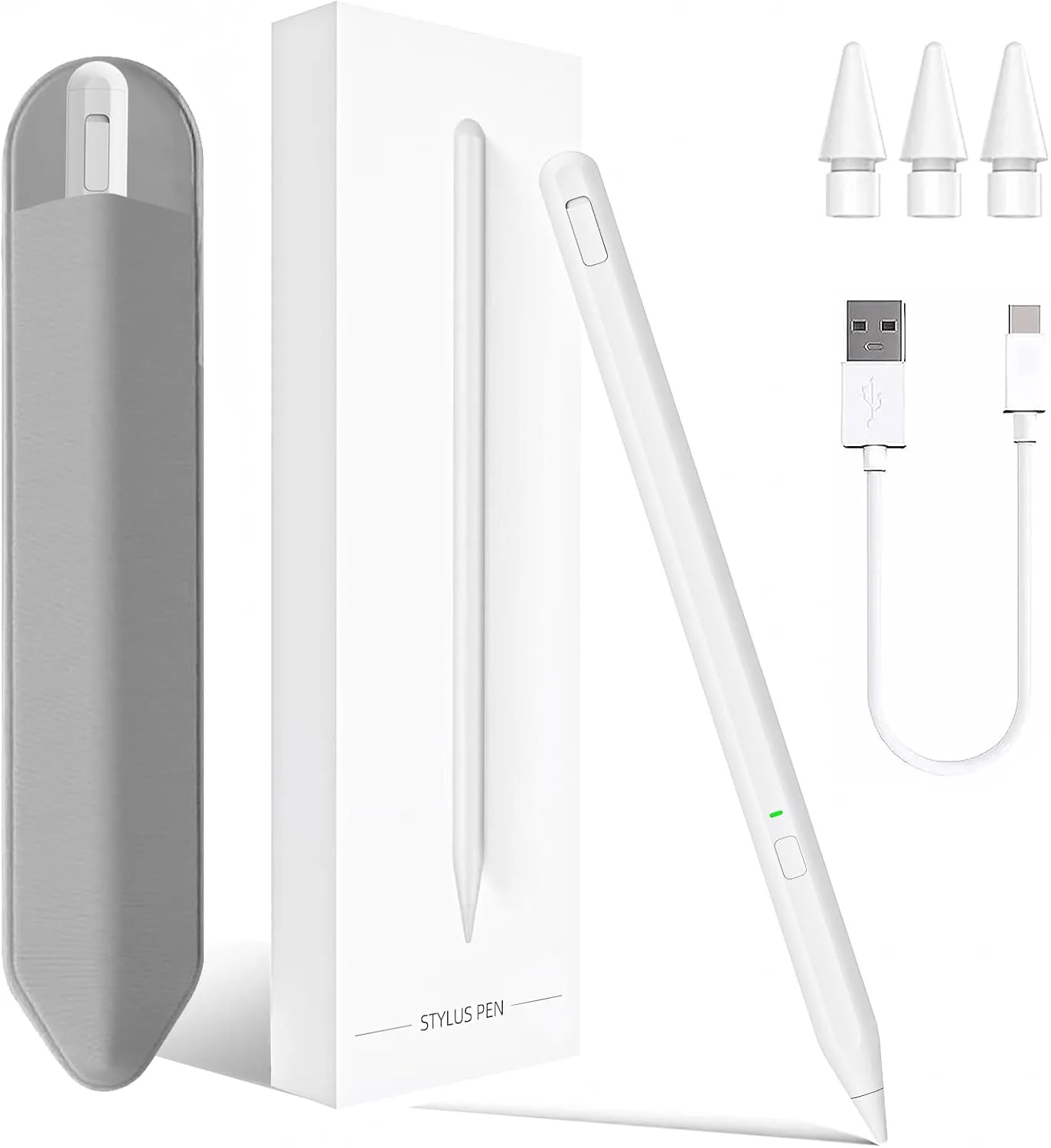 Stylus Pen for iPad 11th&10th Generation,Milikilo Pen with Pencil Holder,Palm Rejection,for Air11&13"(M2/M3), Pad Pro 11"&13"(M4),iPad 6-11th,iPad Pro 11"/12.9 ", iPad Air 3/4/5,Mini 5/6