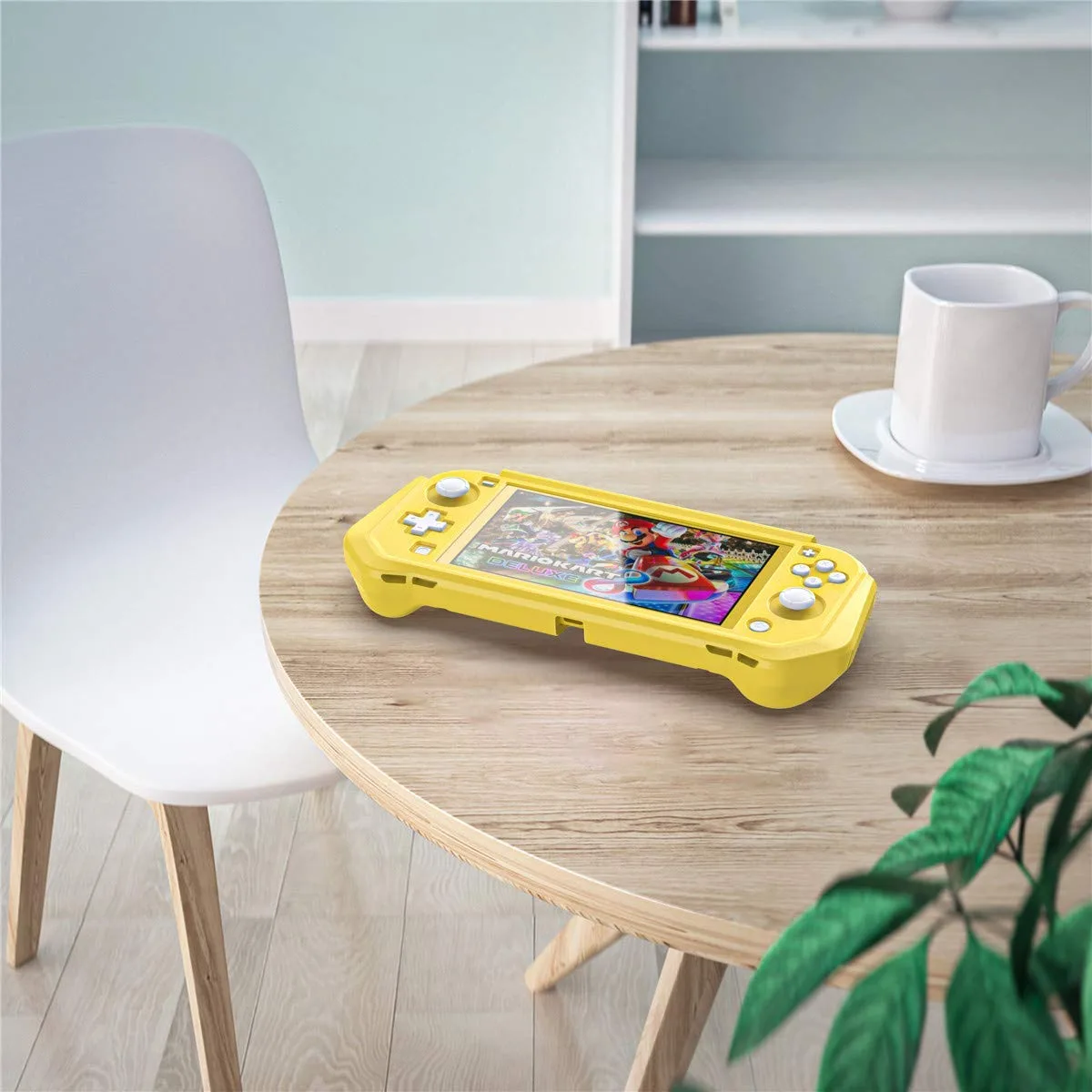 iNOTOGG Compatible with Nintendo Switch Lite Screen Protector Case Cover with Hand Grip, Detachable Protective Case with Shockproof and Anti-Scratch Design for Nintendo Switch Lite, Yellow
