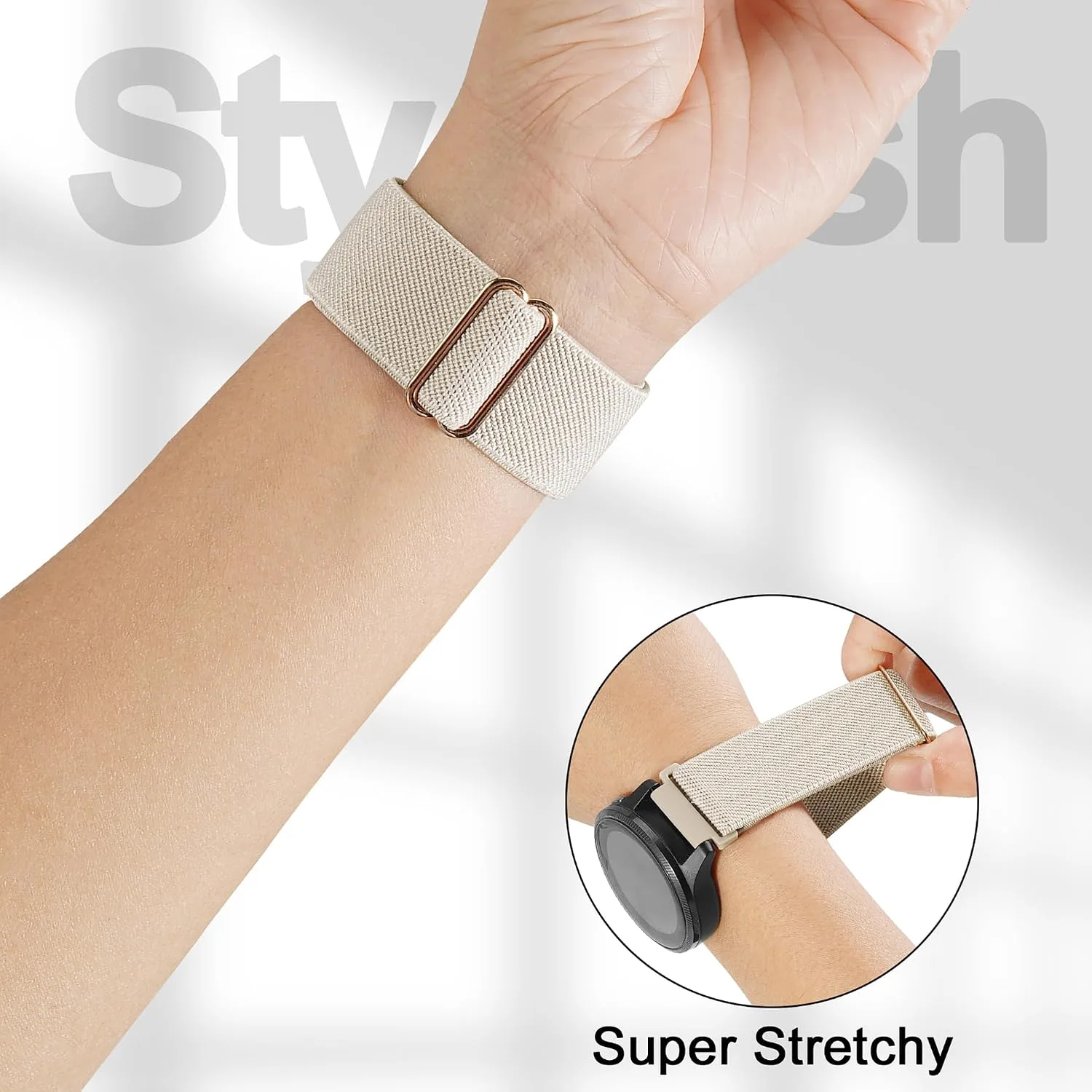 3 Pack Stretchy Nylon Bands for IDW13,IDW16,IDW19 Smartwatch Bands, 22mm Elastic Straps for Fitpolo IDW13/Woneligo W13/FITVII HM57, TOOBUR/ENOMIR/MILOUZ/Gydom/Faweio/Amzhero/Tensky IDW19 Smart Watch for Women Men