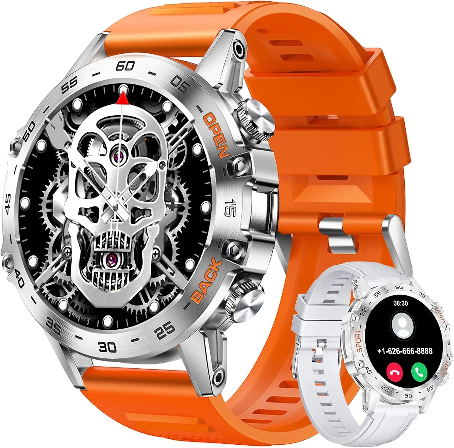 SUNKTA Military Smart Watch for Men(Answer/Dial Calls),1.39''HD Touchscreen,100 Sports Modes, 5ATM Waterproof Fitness Watch,with Blood Pressure/Heart Rate/SpO2 Smart Watch for Android/iOS