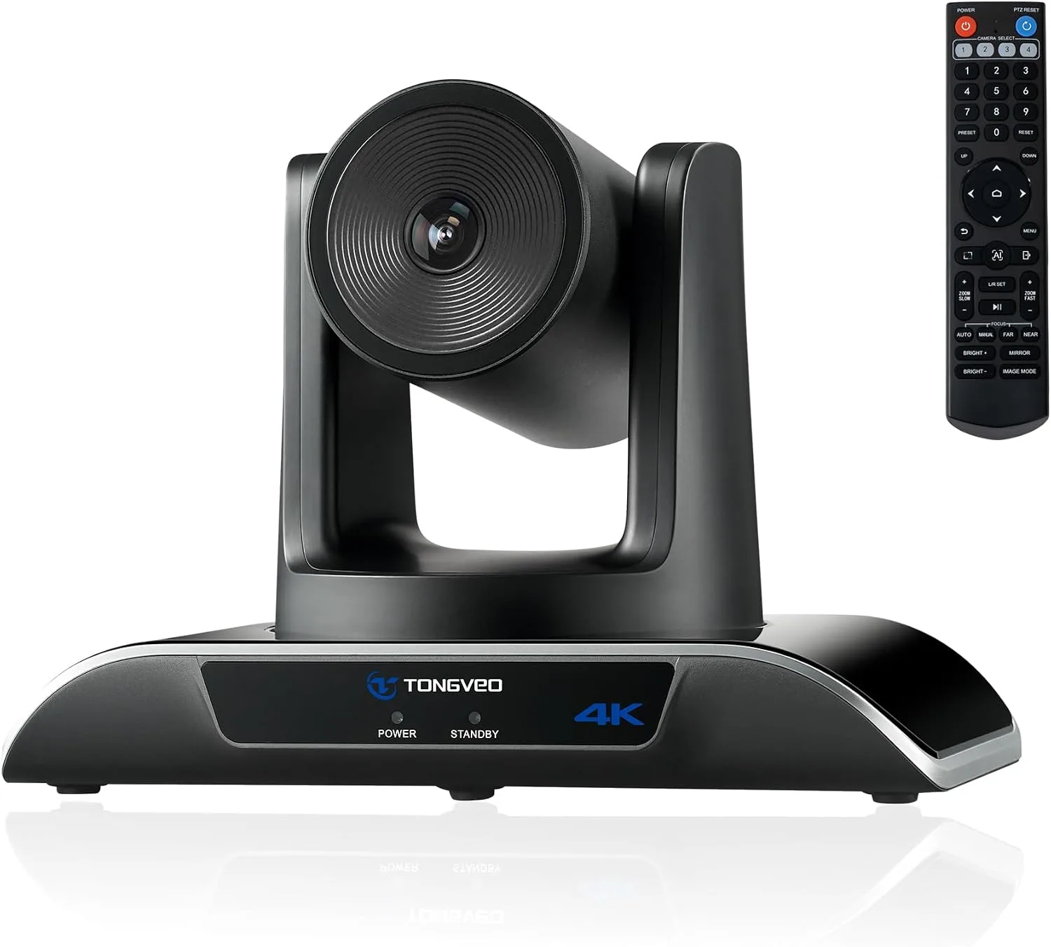 TONGVEO 4K Conference Room PTZ Camera AI-Tracking & Gesture Control USB 3.0