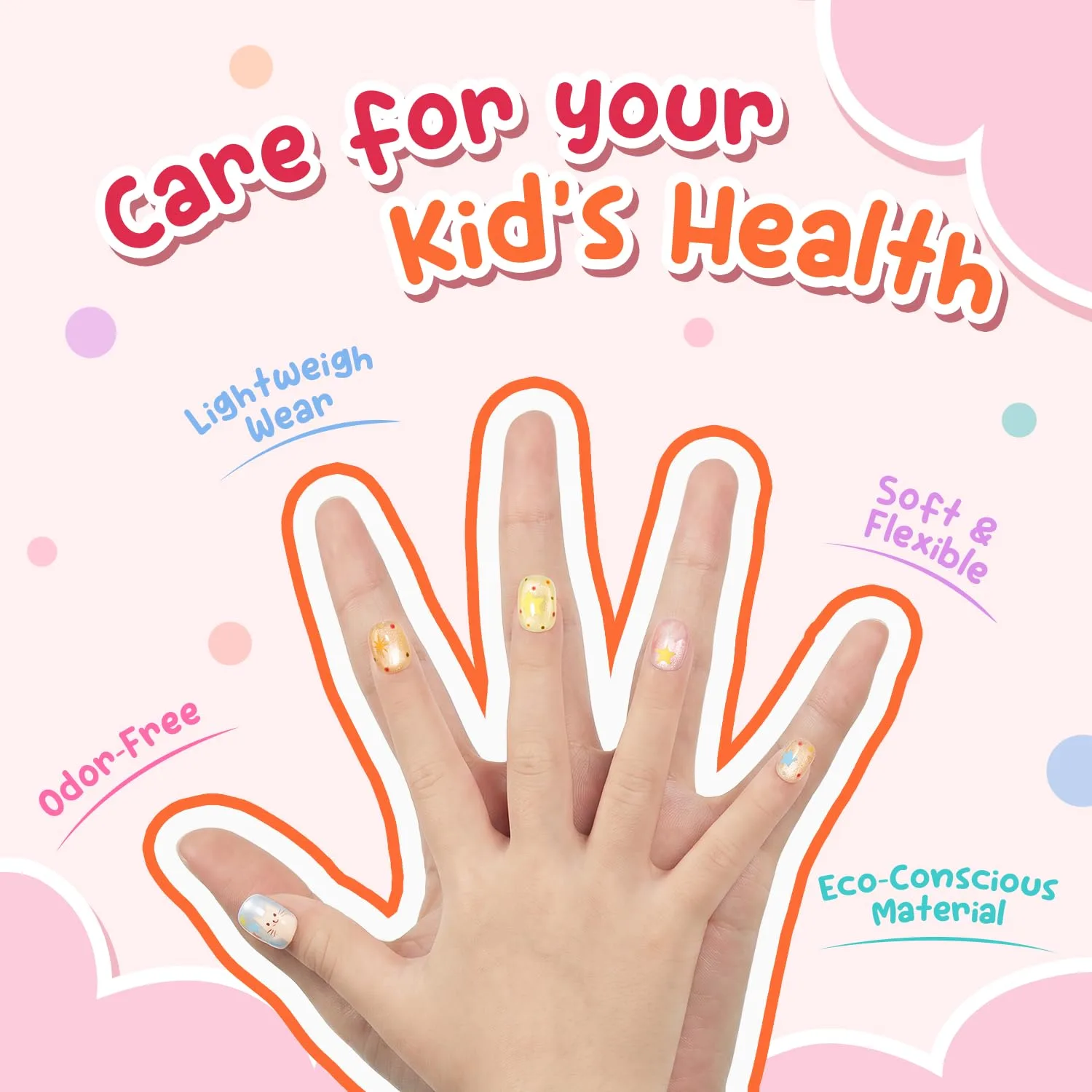 Modelones Extra Short Square Nail Tips Kids, Clear Soft Small Nail Press On