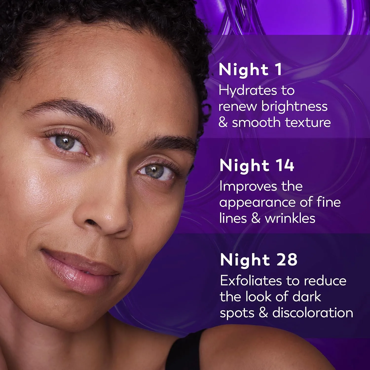 Olay Regenerist Chemical Peel for Face, Overnight Face Peel Mask, Anti-Aging Skin Care, Night Serum, For Fine Lines & Dark Spots, Fragrance-Free, Hexa-Repair Peptide & Lactic Acid, 1.0oz